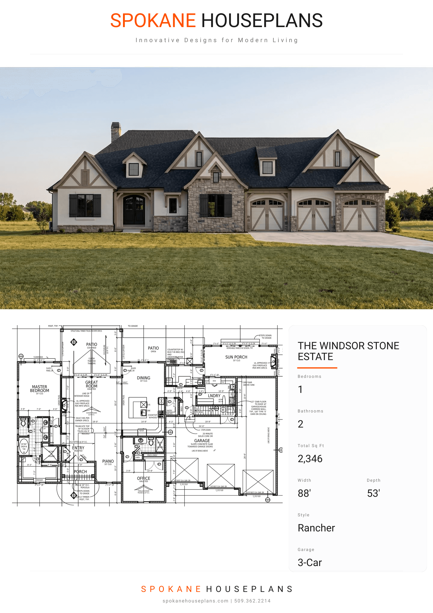 THE WINDSOR STONE ESTATE plan flyer