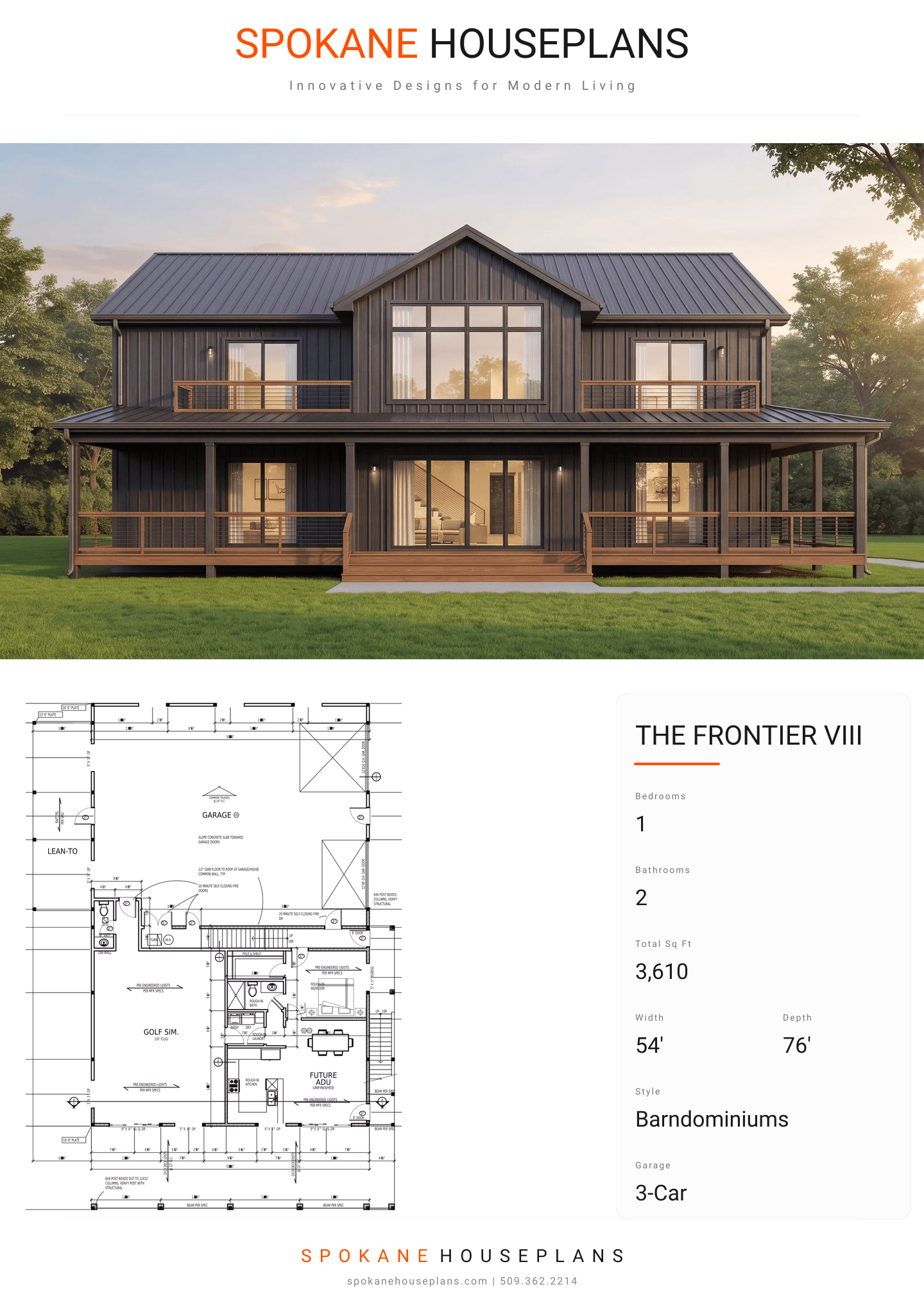THE FRONTIER VIII plan flyer