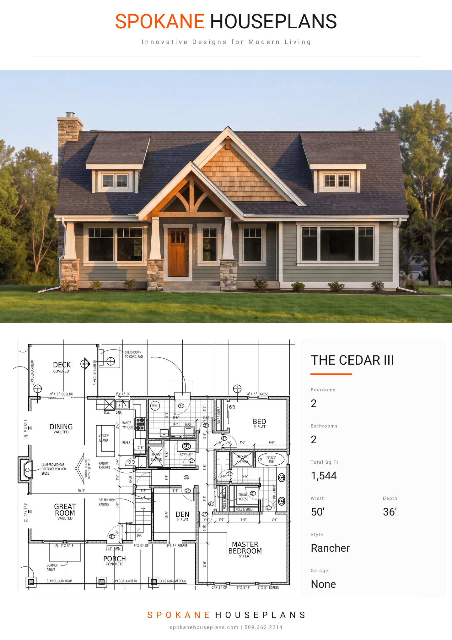 THE CEDAR III plan flyer