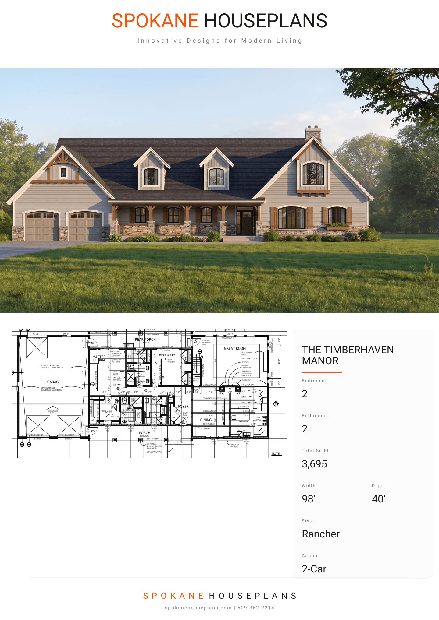 THE TIMBERHAVEN MANOR plan flyer