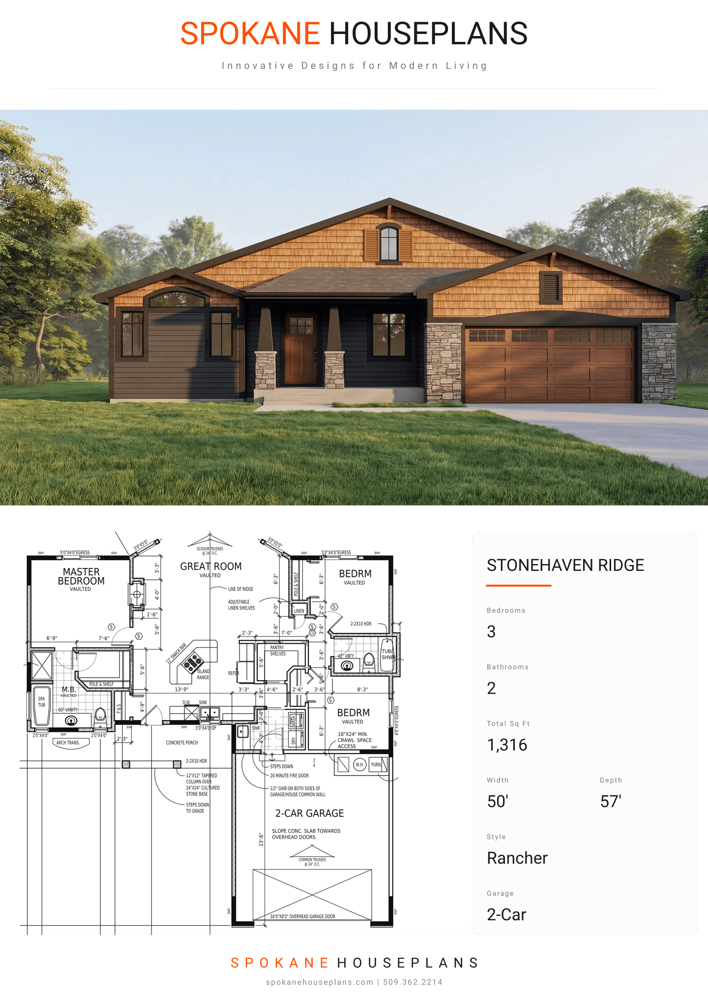 STONEHAVEN RIDGE plan flyer