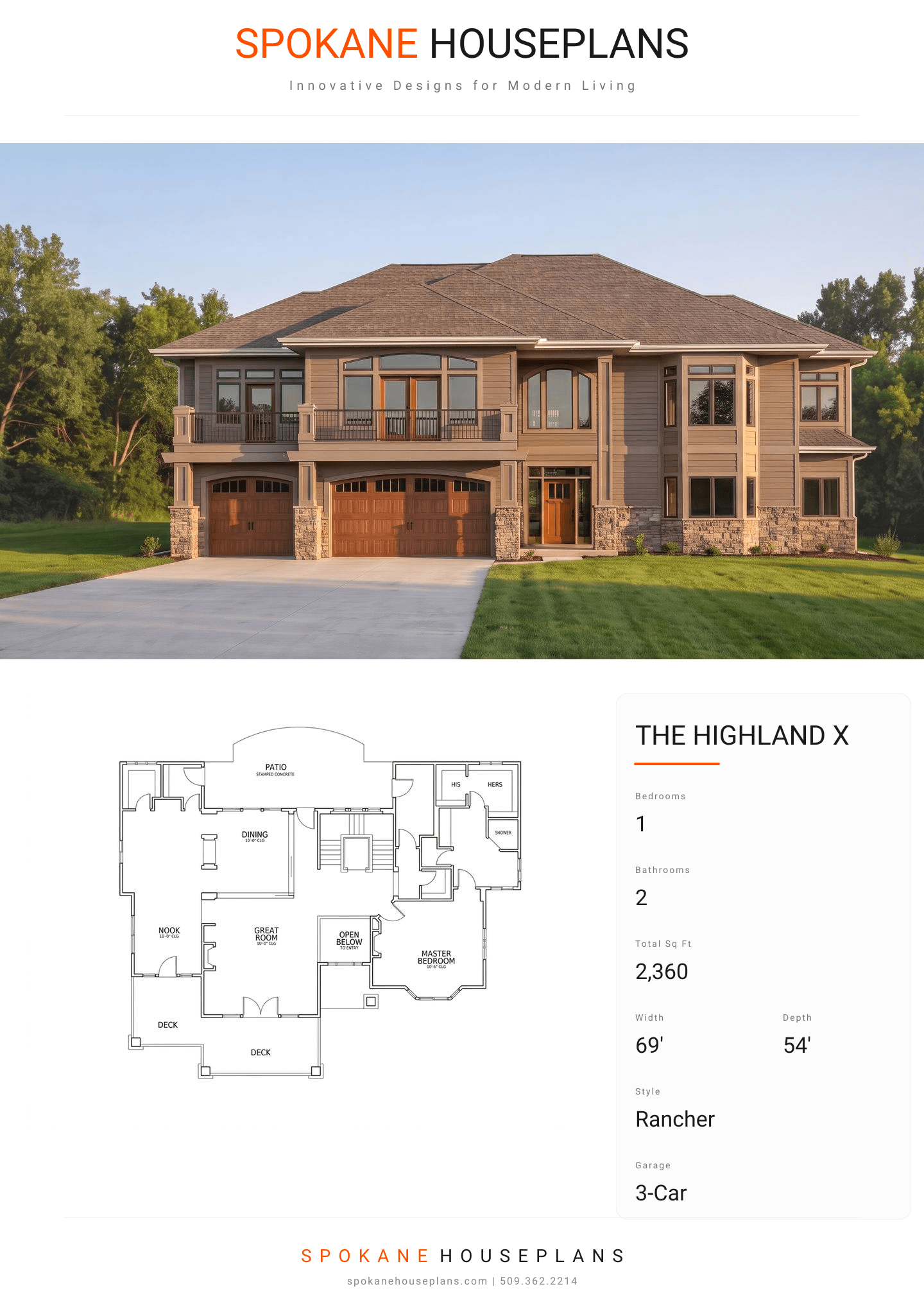 THE HIGHLAND X plan flyer