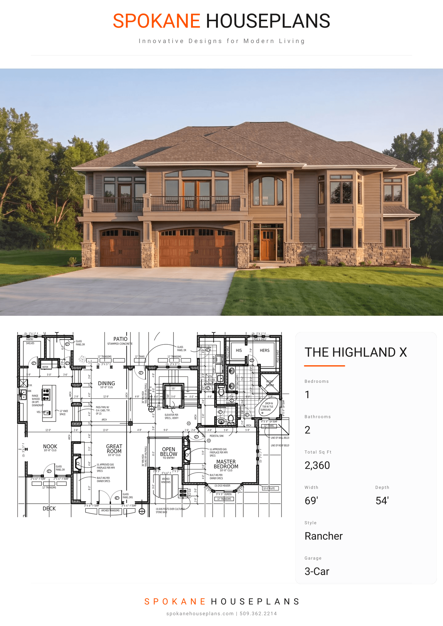 THE HIGHLAND X plan flyer