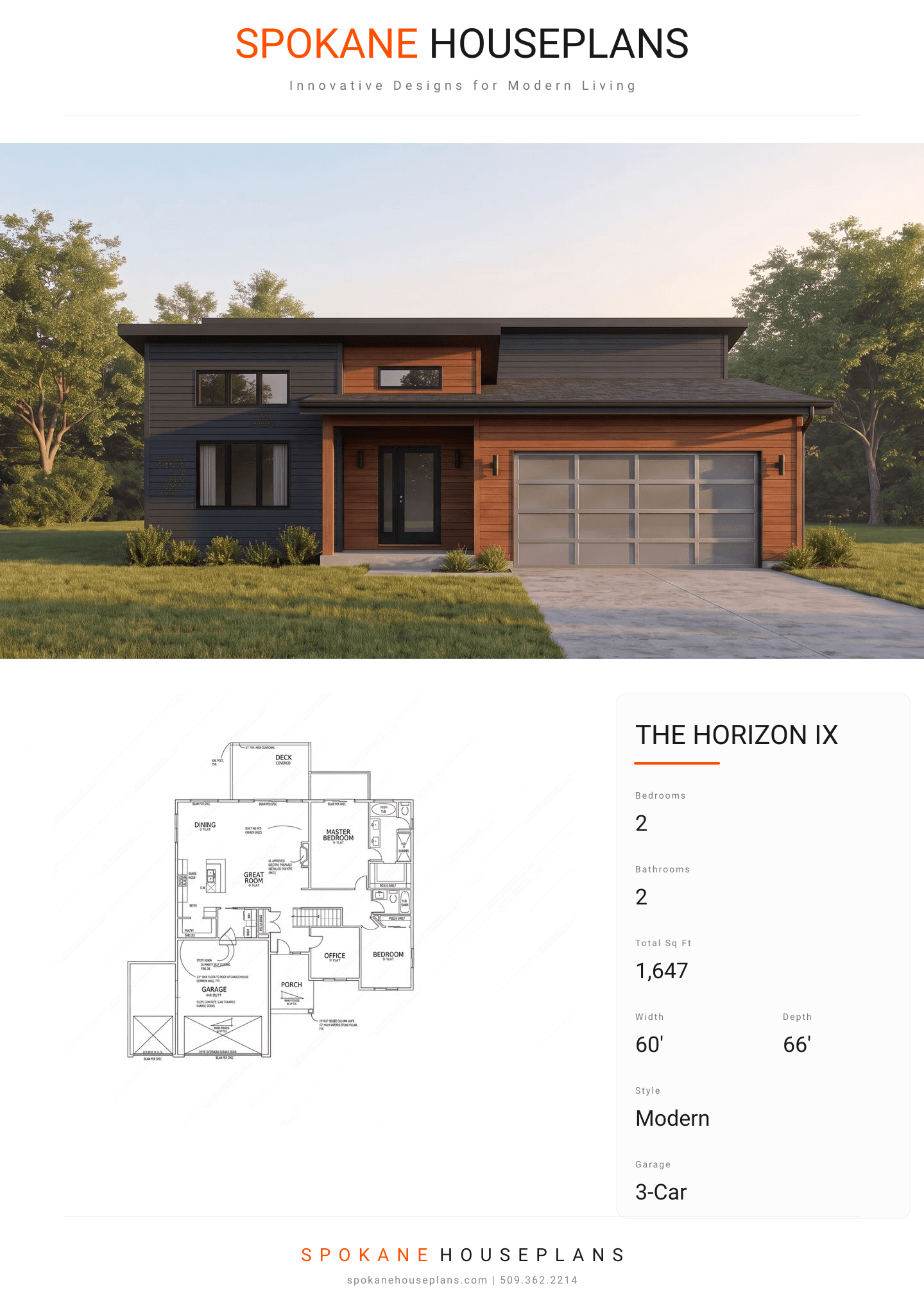 THE HORIZON IX plan flyer