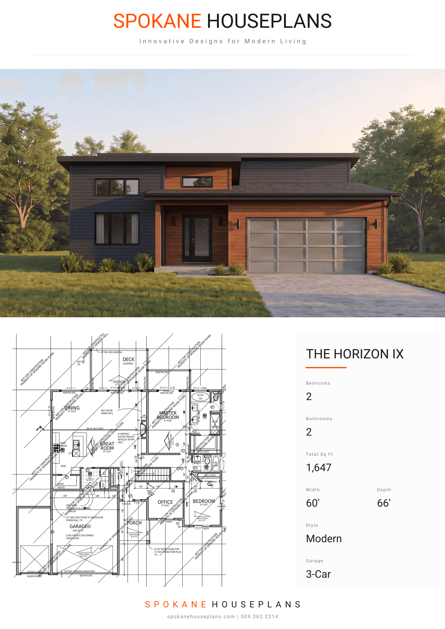 THE HORIZON IX plan flyer