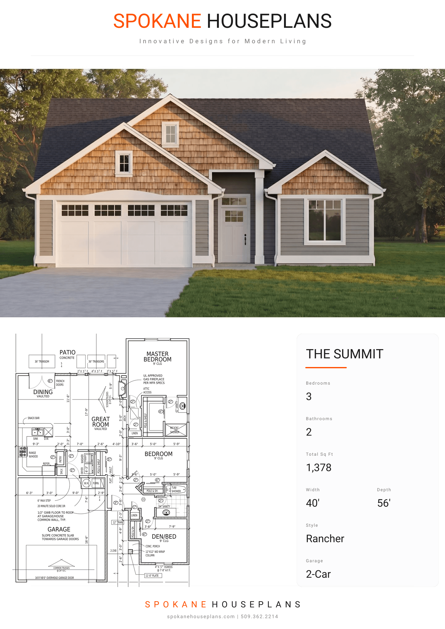 THE SUMMIT plan flyer