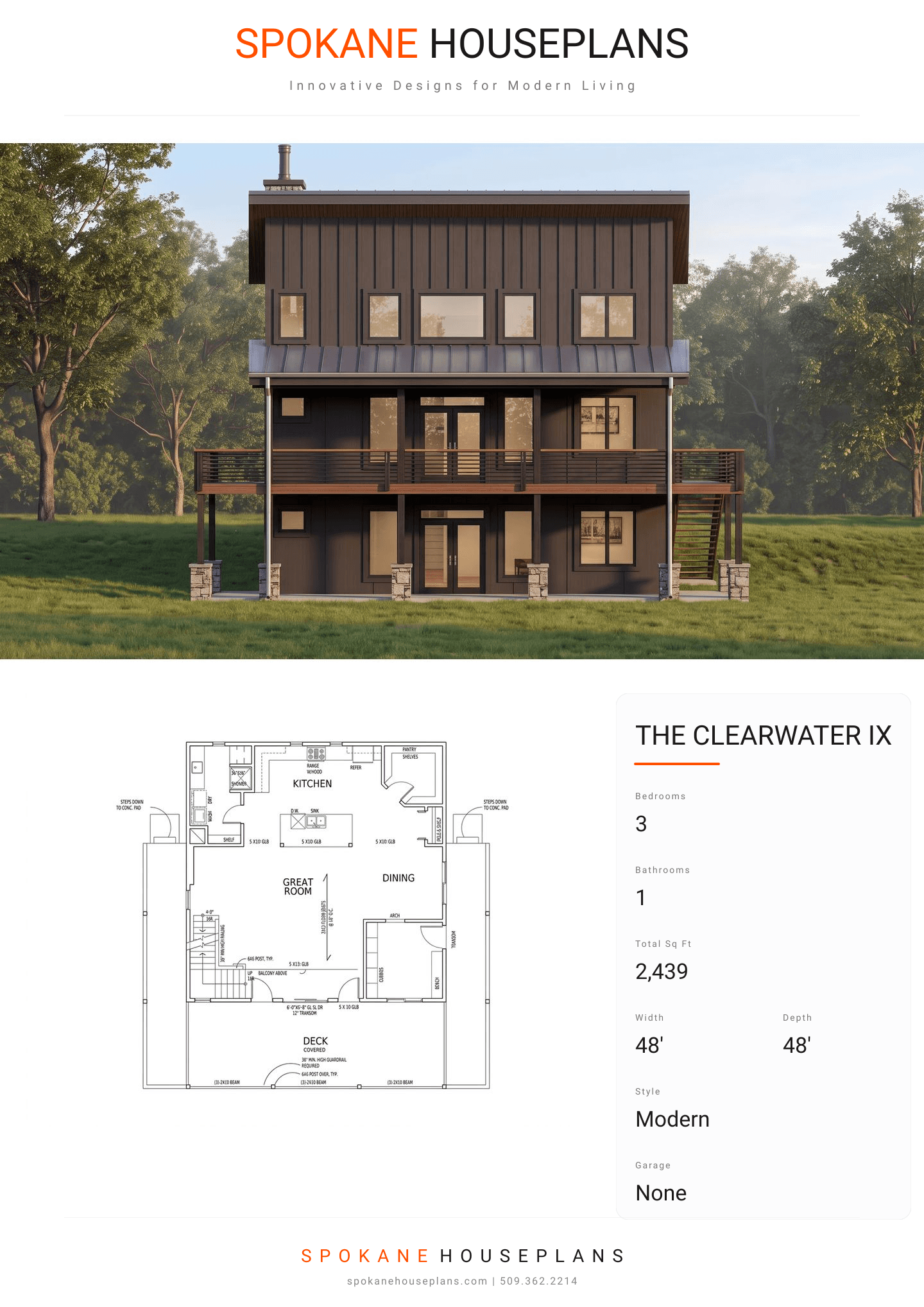 THE CLEARWATER IX plan flyer