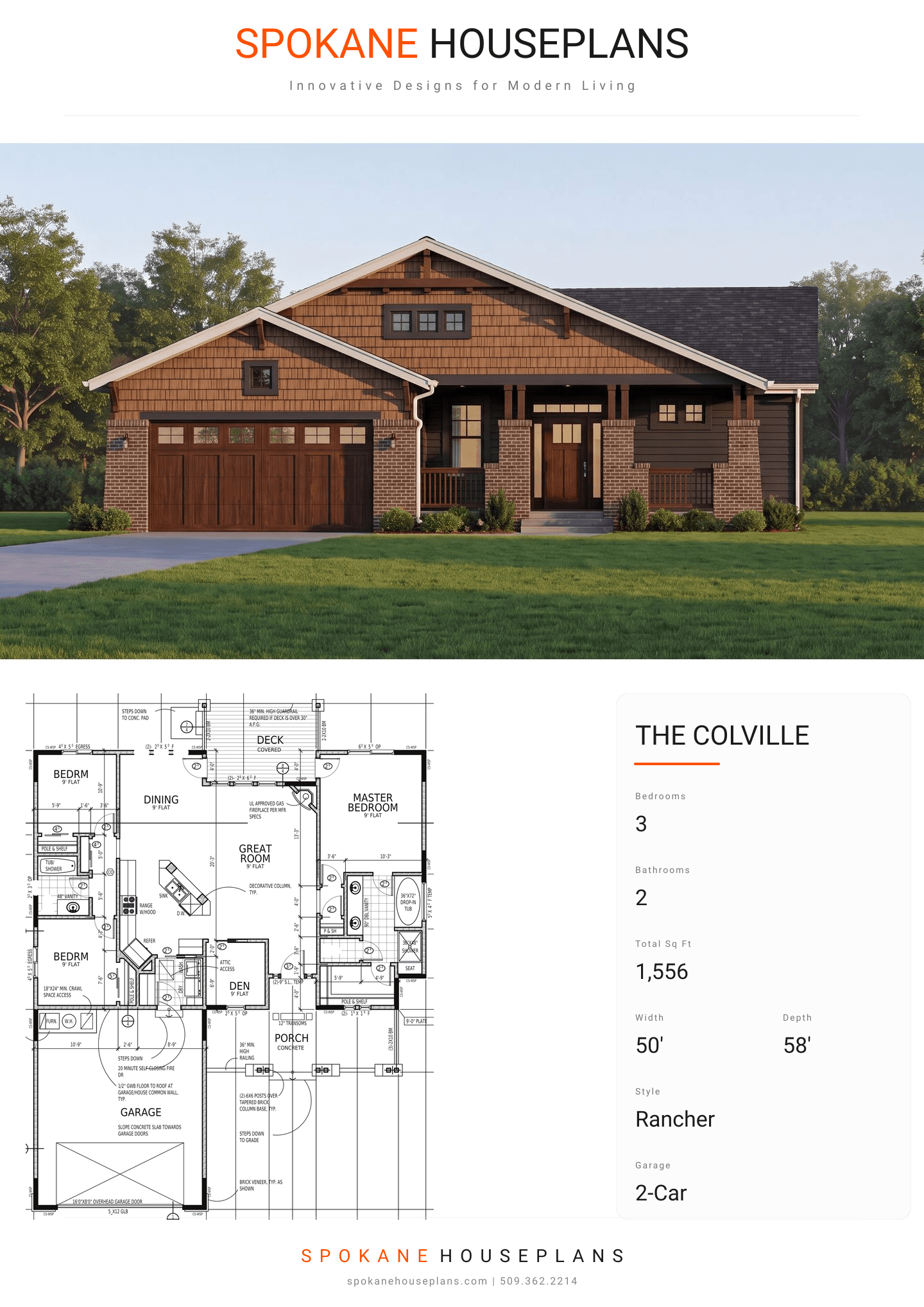 THE COLVILLE plan flyer