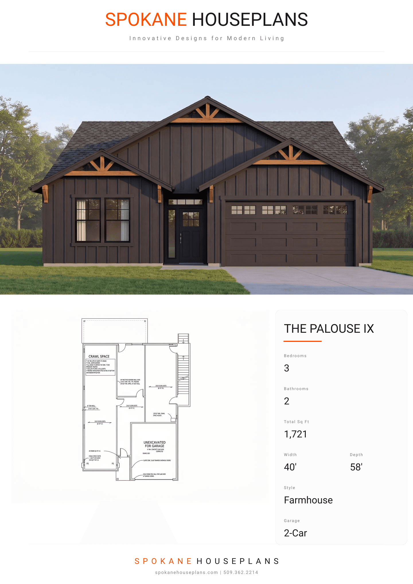 THE PALOUSE IX plan flyer