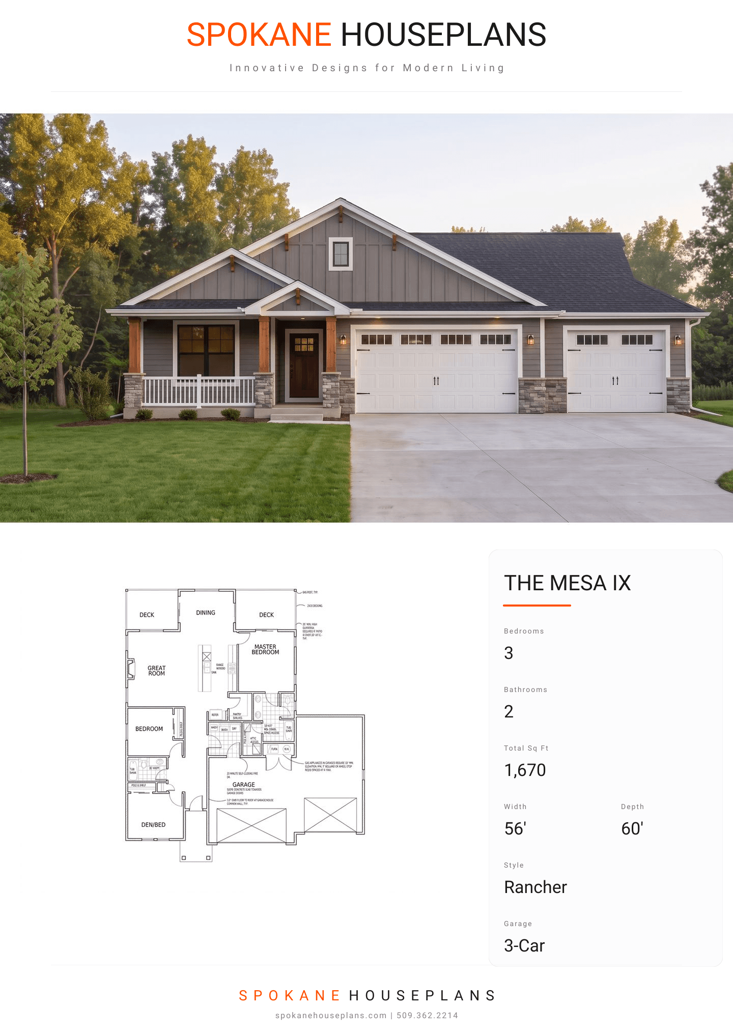 THE MESA IX plan flyer