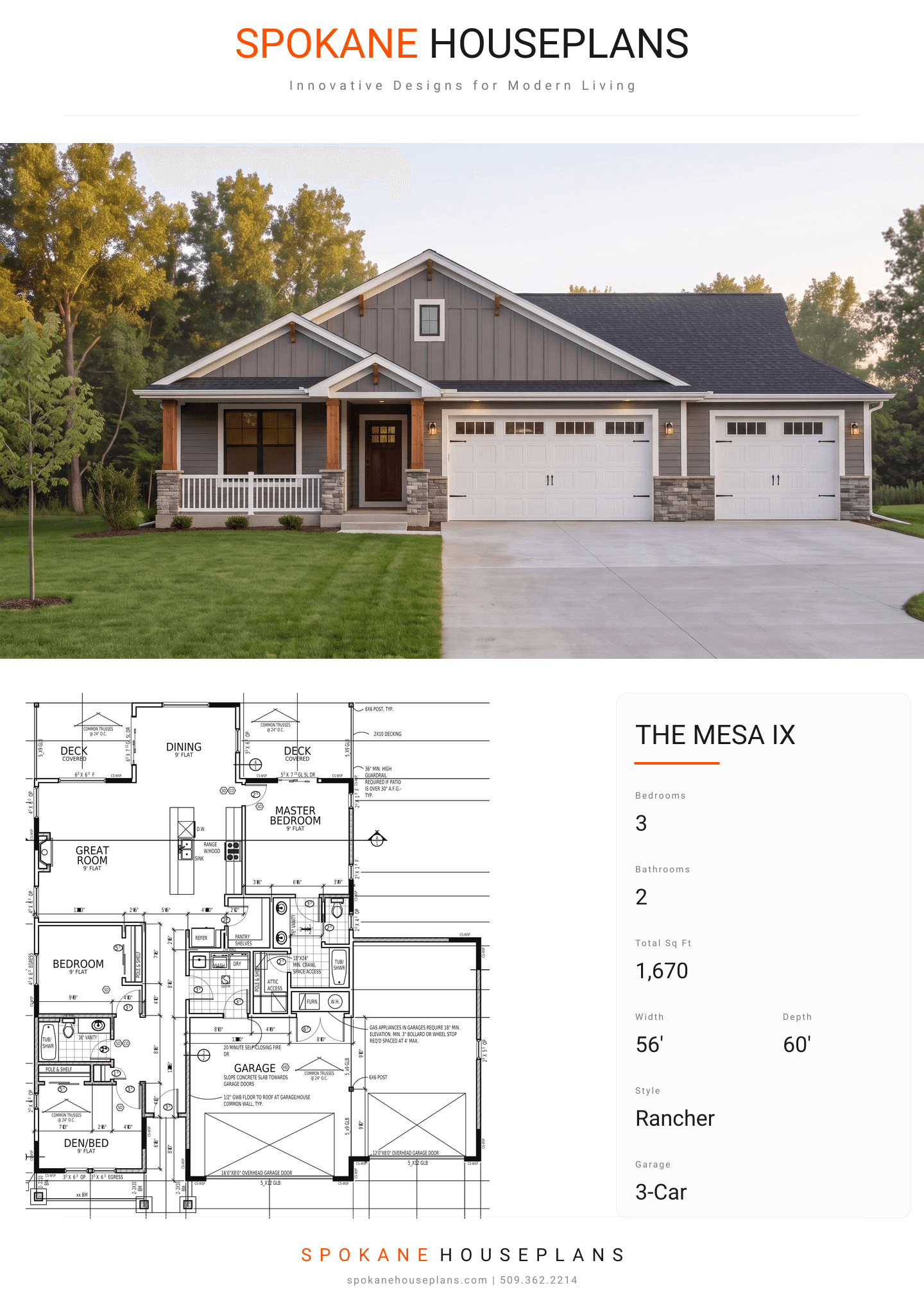 THE MESA IX plan flyer