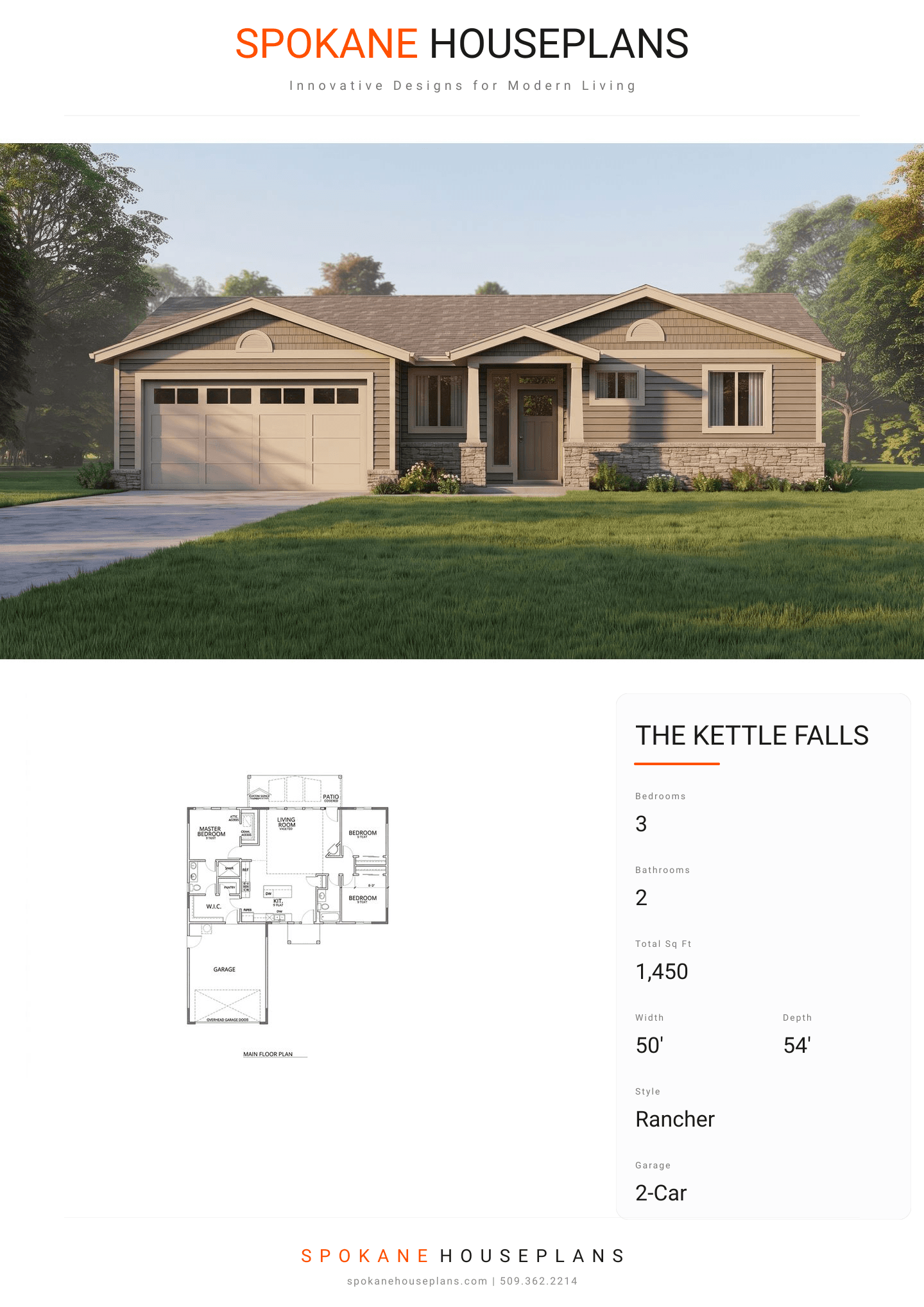 THE KETTLE FALLS plan flyer