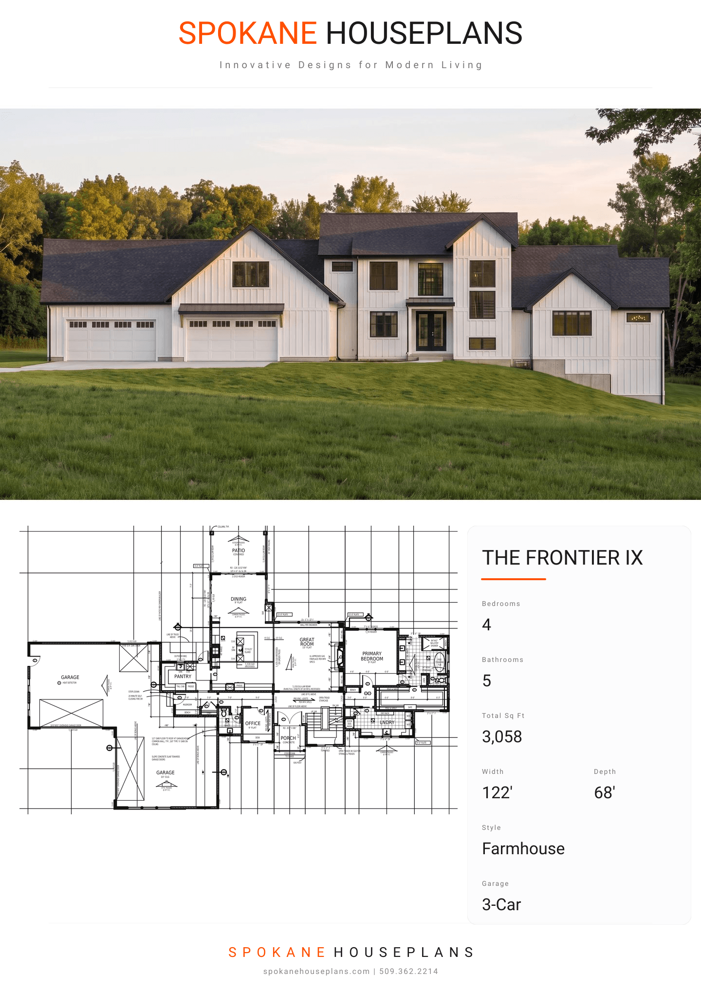 THE FRONTIER IX plan flyer