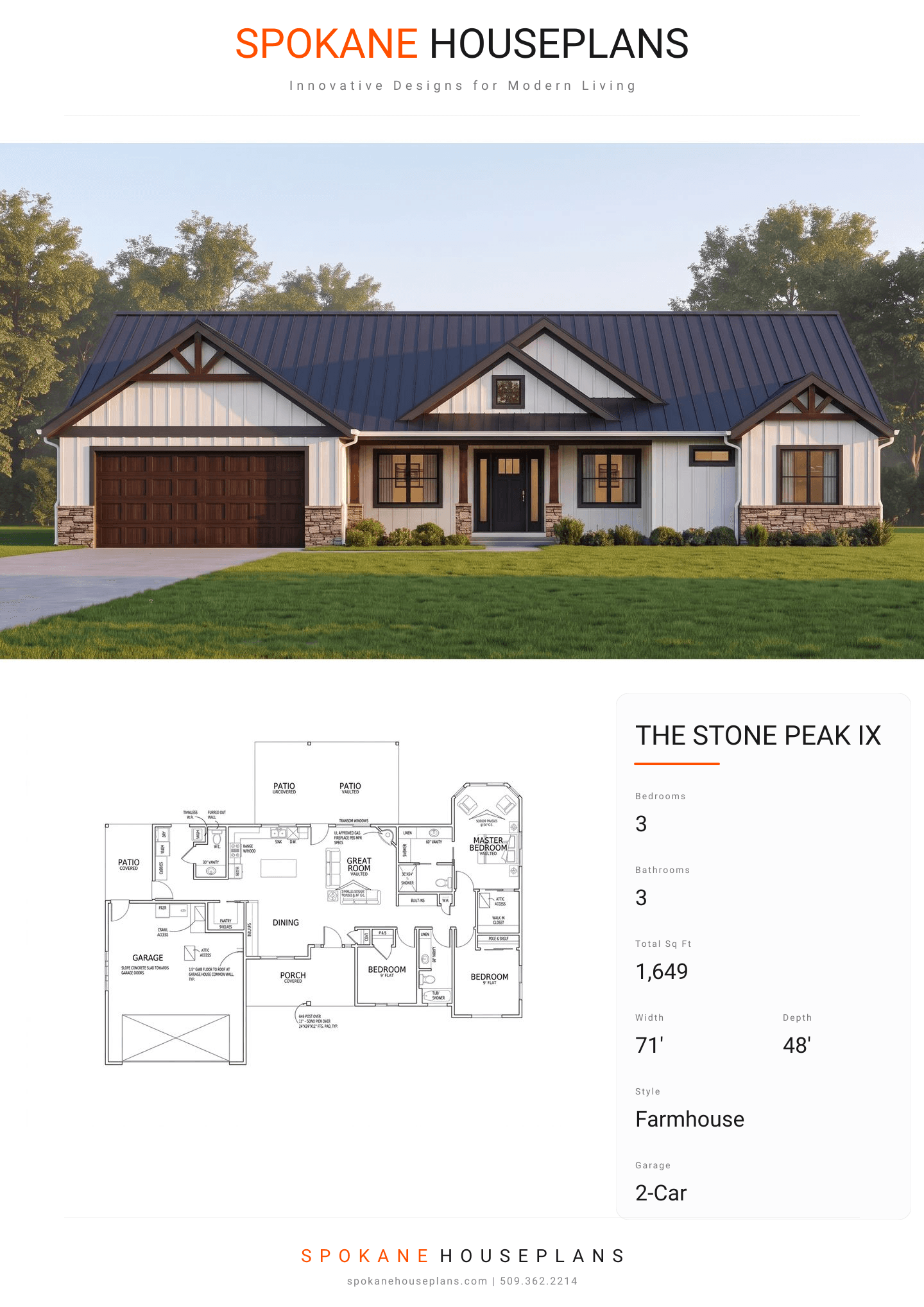 THE STONE PEAK IX plan flyer