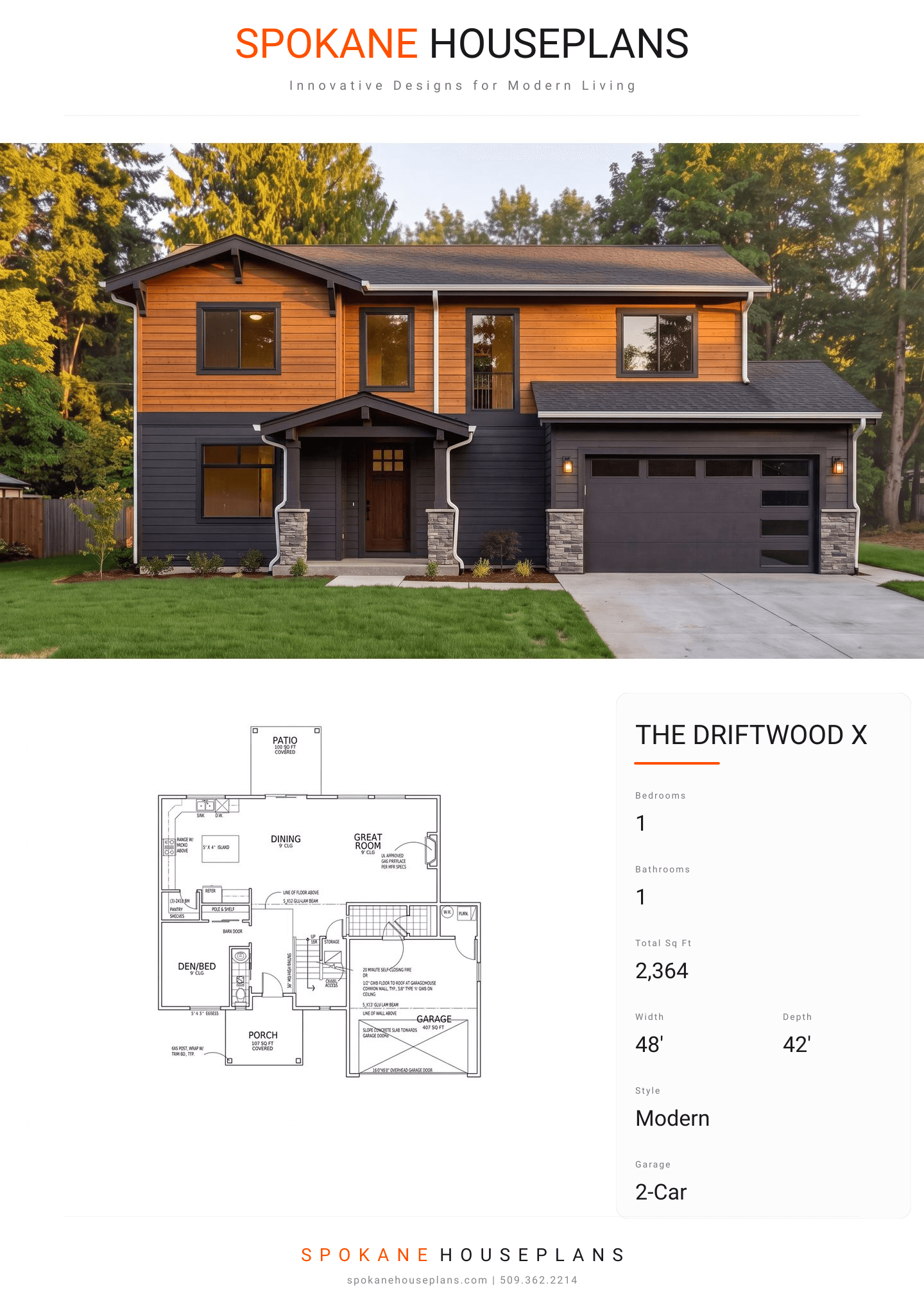 THE DRIFTWOOD X plan flyer