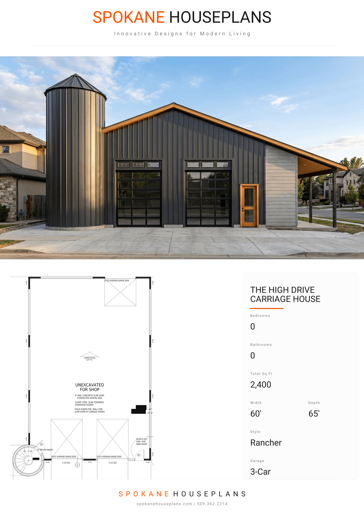 THE HIGH DRIVE CARRIAGE HOUSE plan flyer