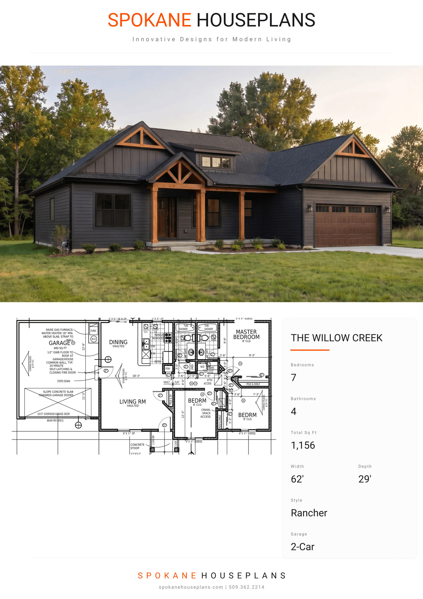 THE WILLOW CREEK plan flyer