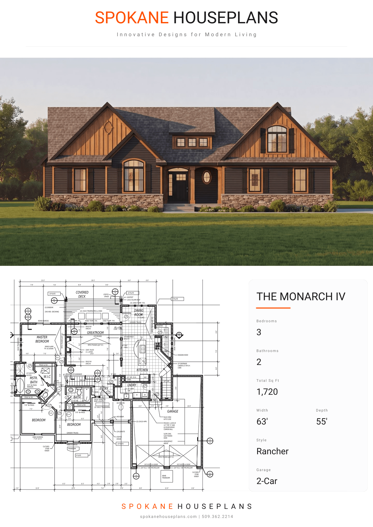 THE MONARCH IV plan flyer