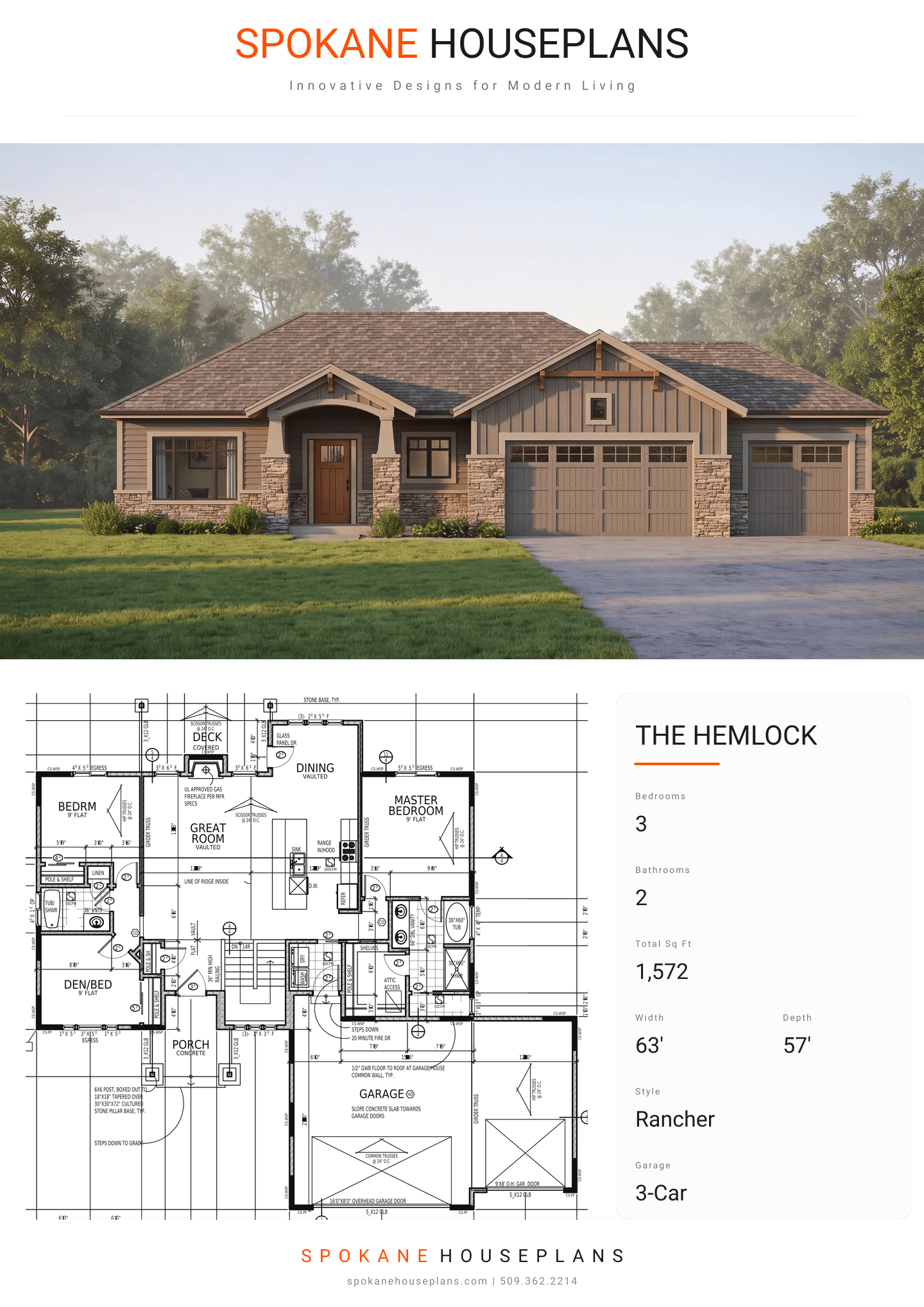 THE HEMLOCK plan flyer