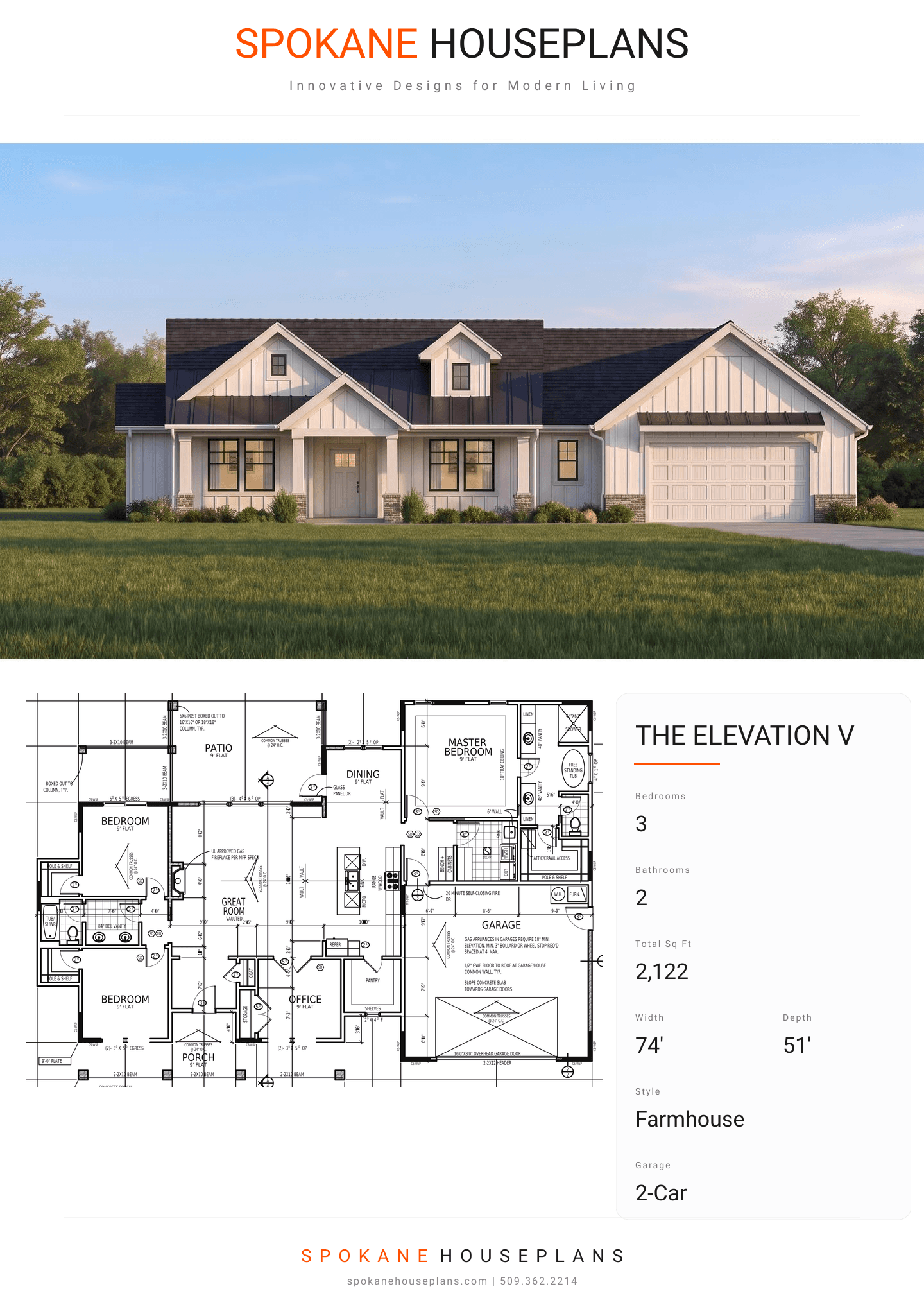 THE ELEVATION V plan flyer