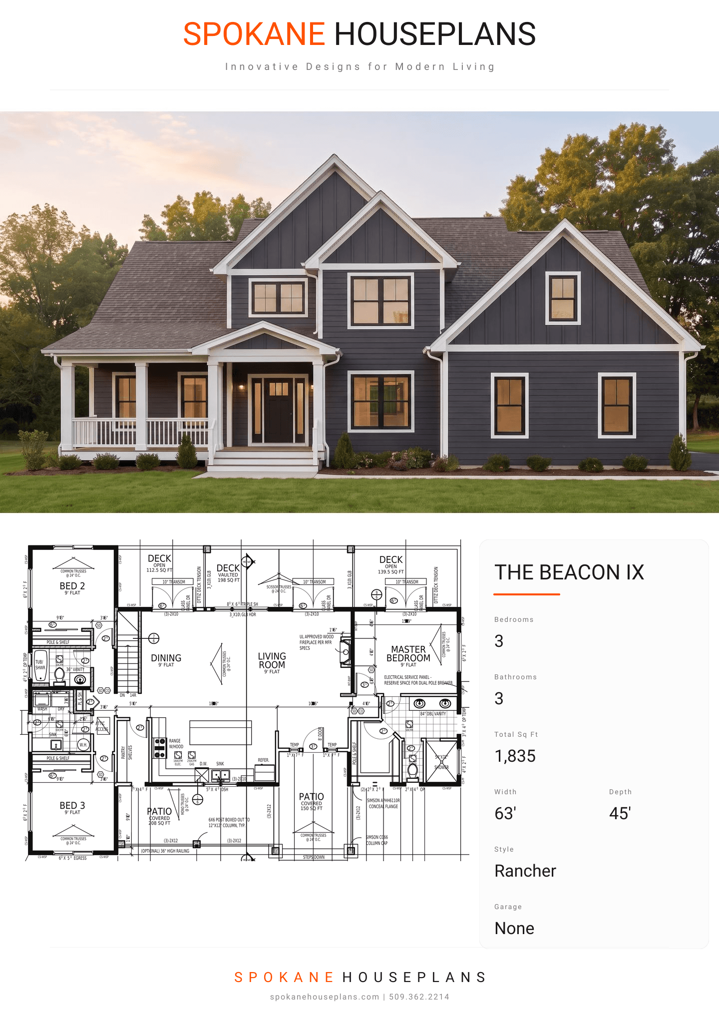 THE BEACON IX plan flyer