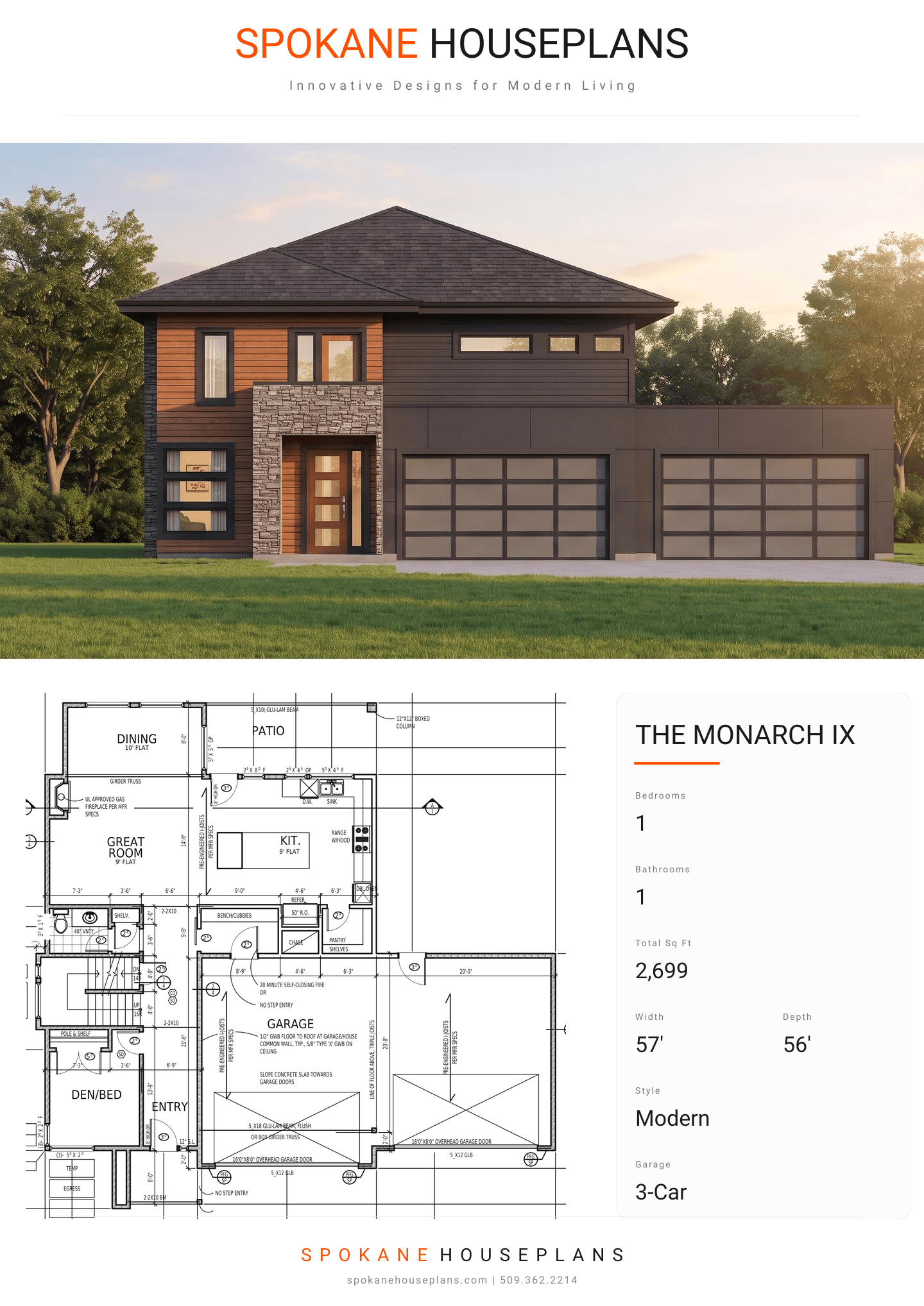 THE MONARCH IX plan flyer