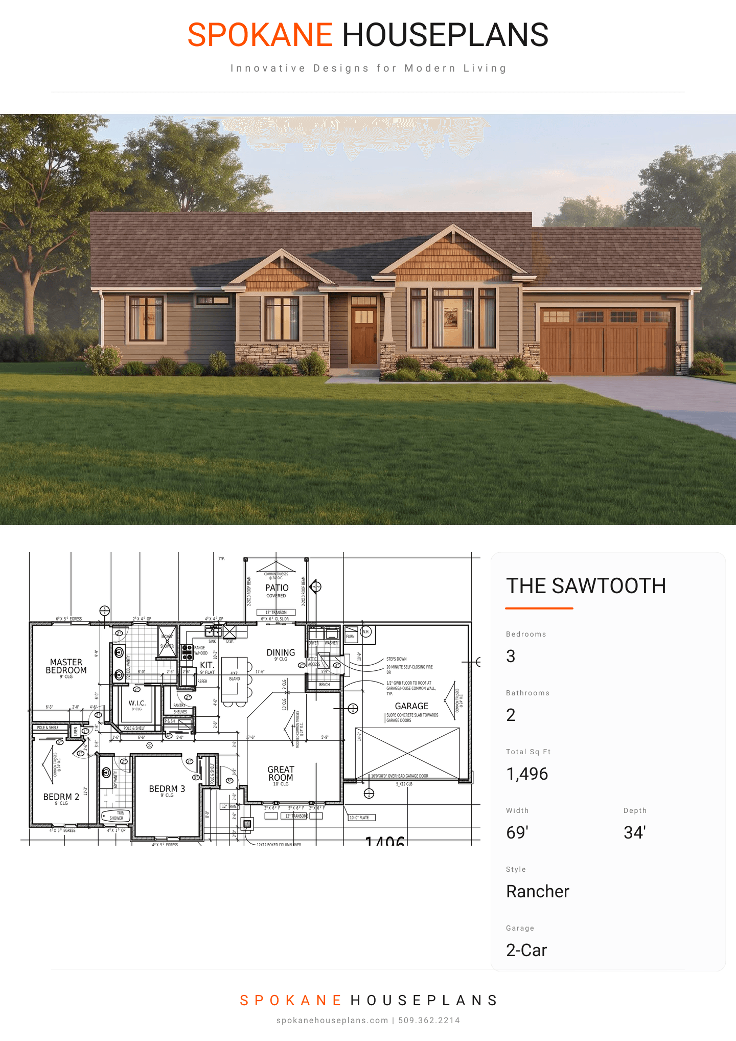 THE SAWTOOTH plan flyer