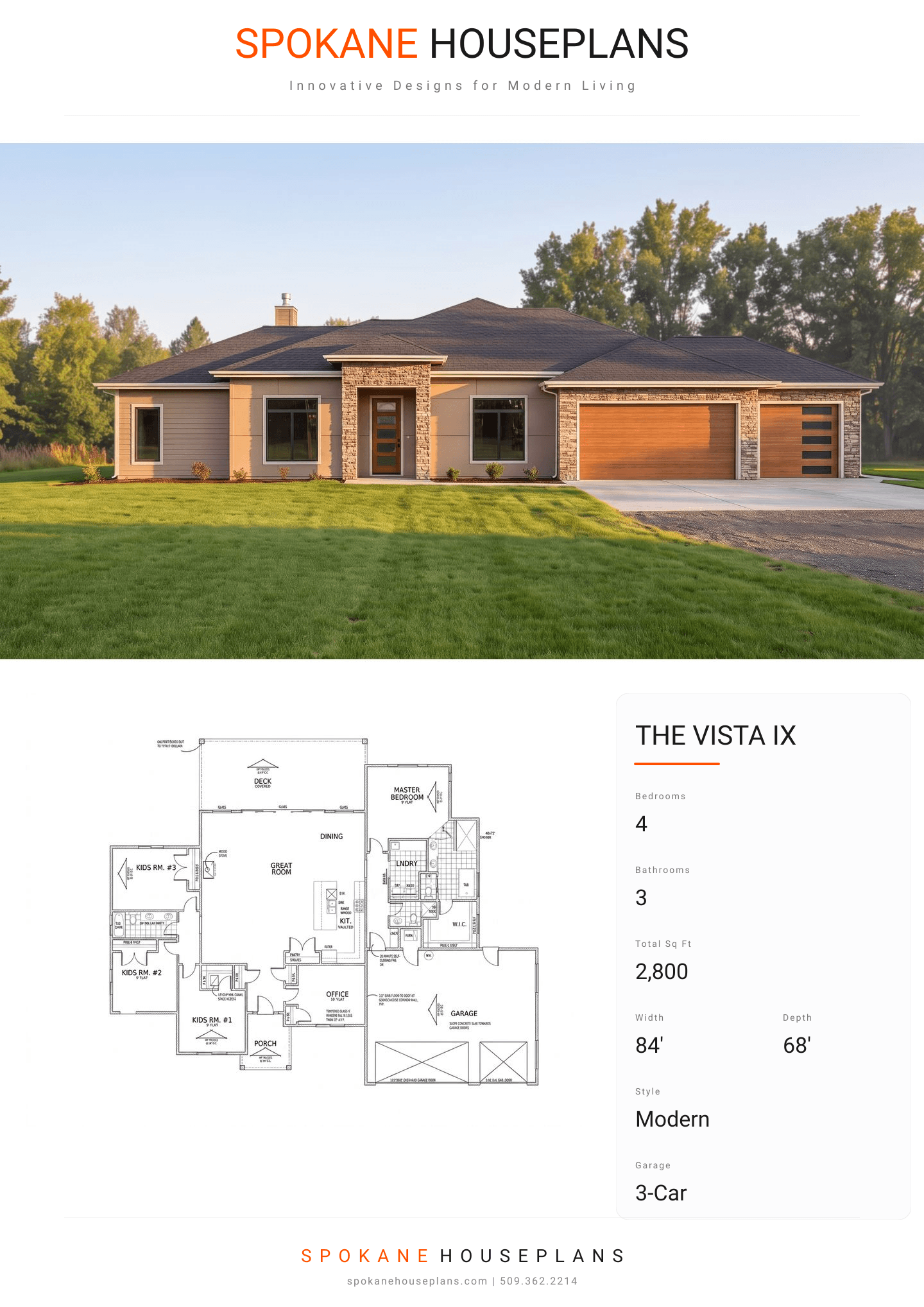 THE VISTA IX plan flyer