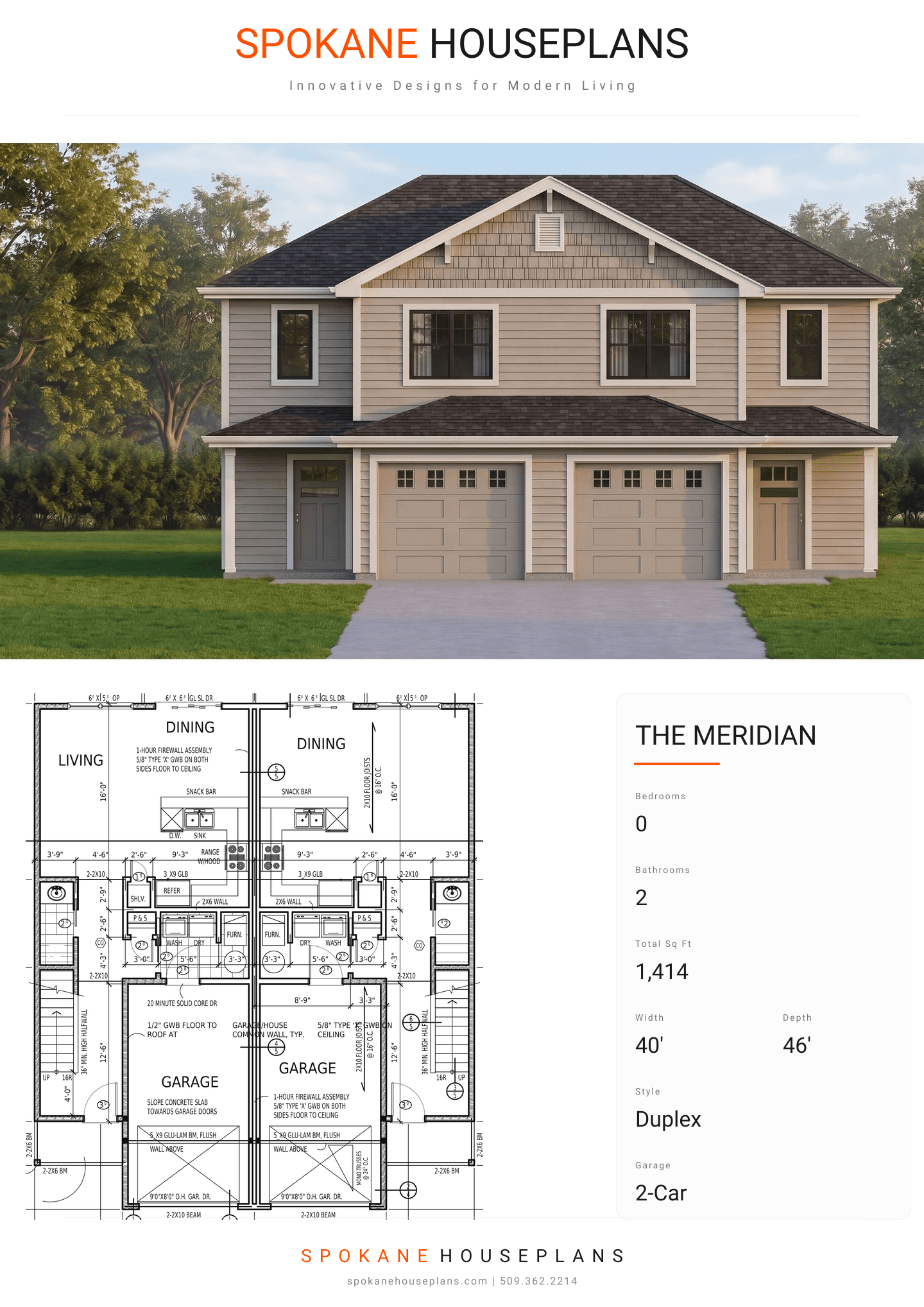 THE MERIDIAN plan flyer
