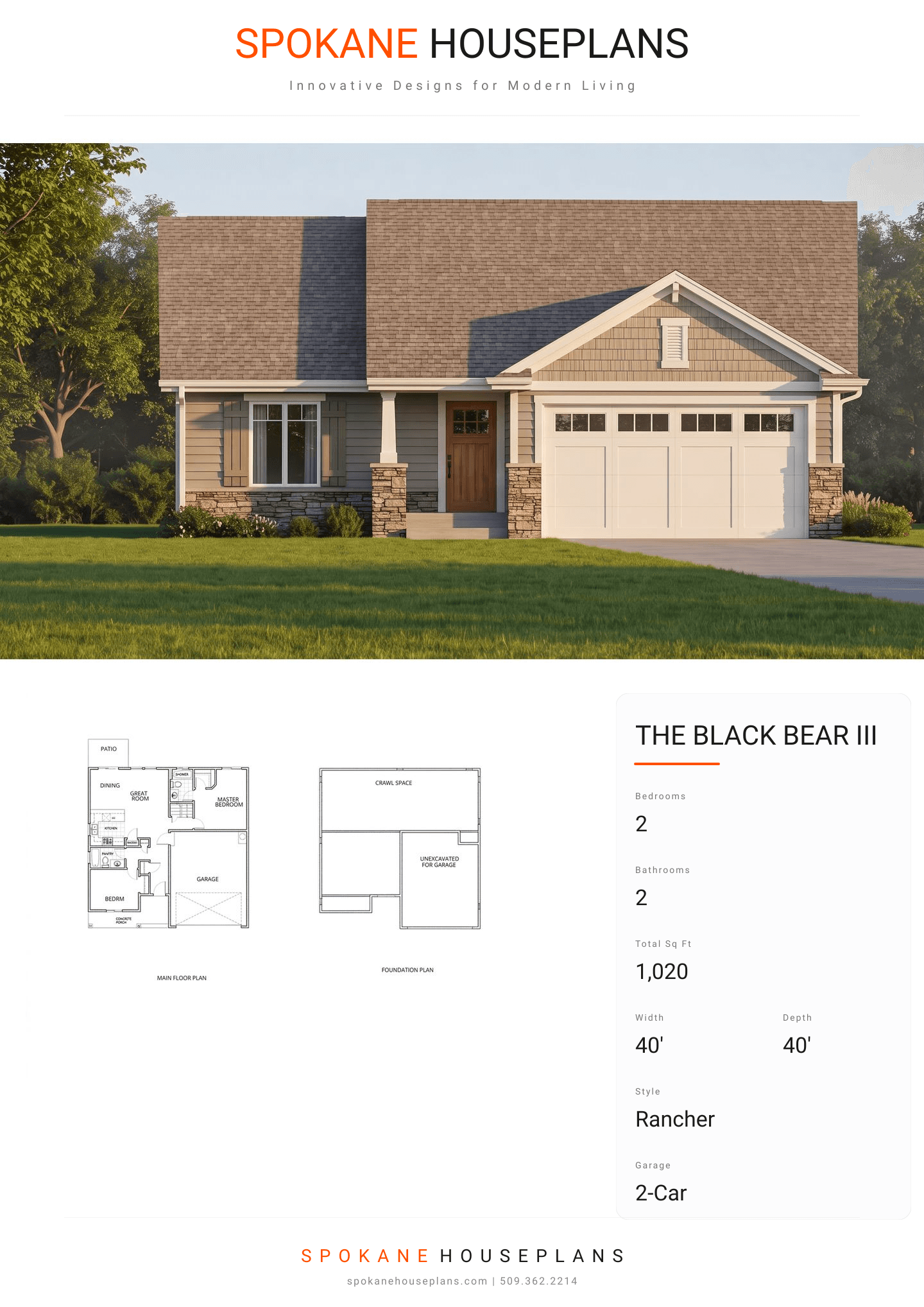 THE BLACK BEAR III plan flyer