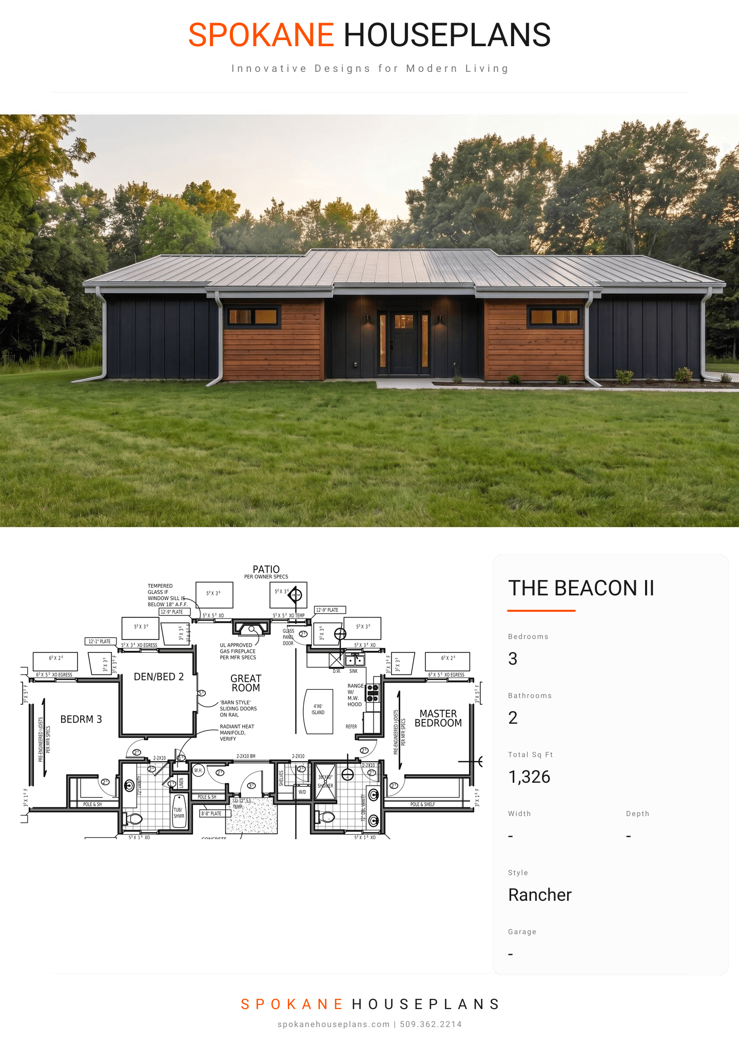 THE BEACON II plan flyer