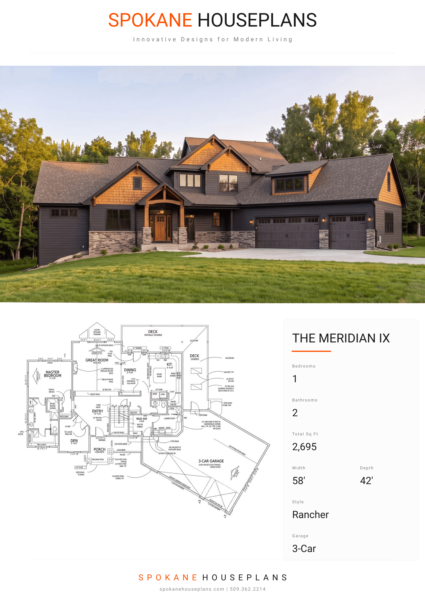 THE MERIDIAN IX plan flyer