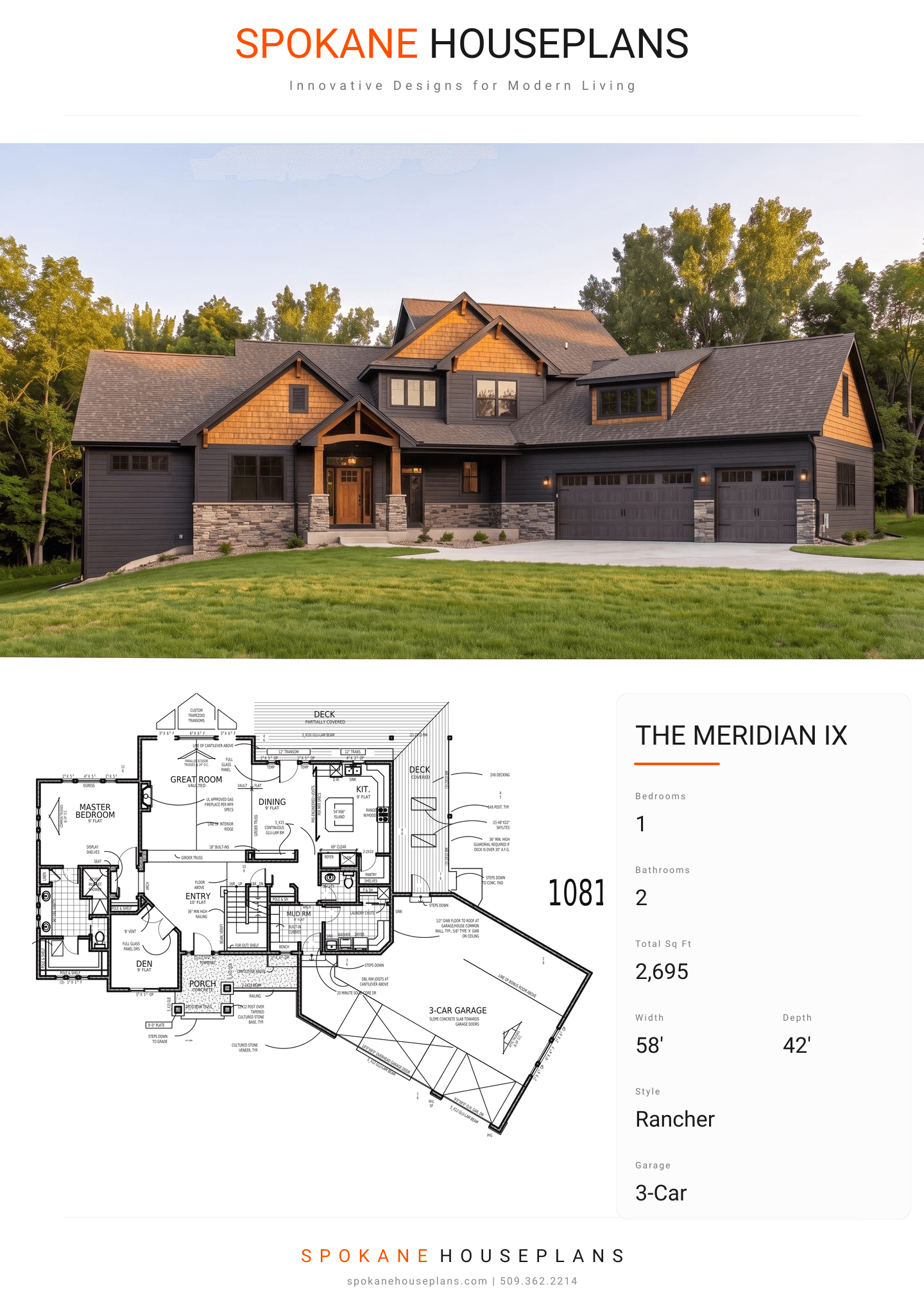 THE MERIDIAN IX plan flyer