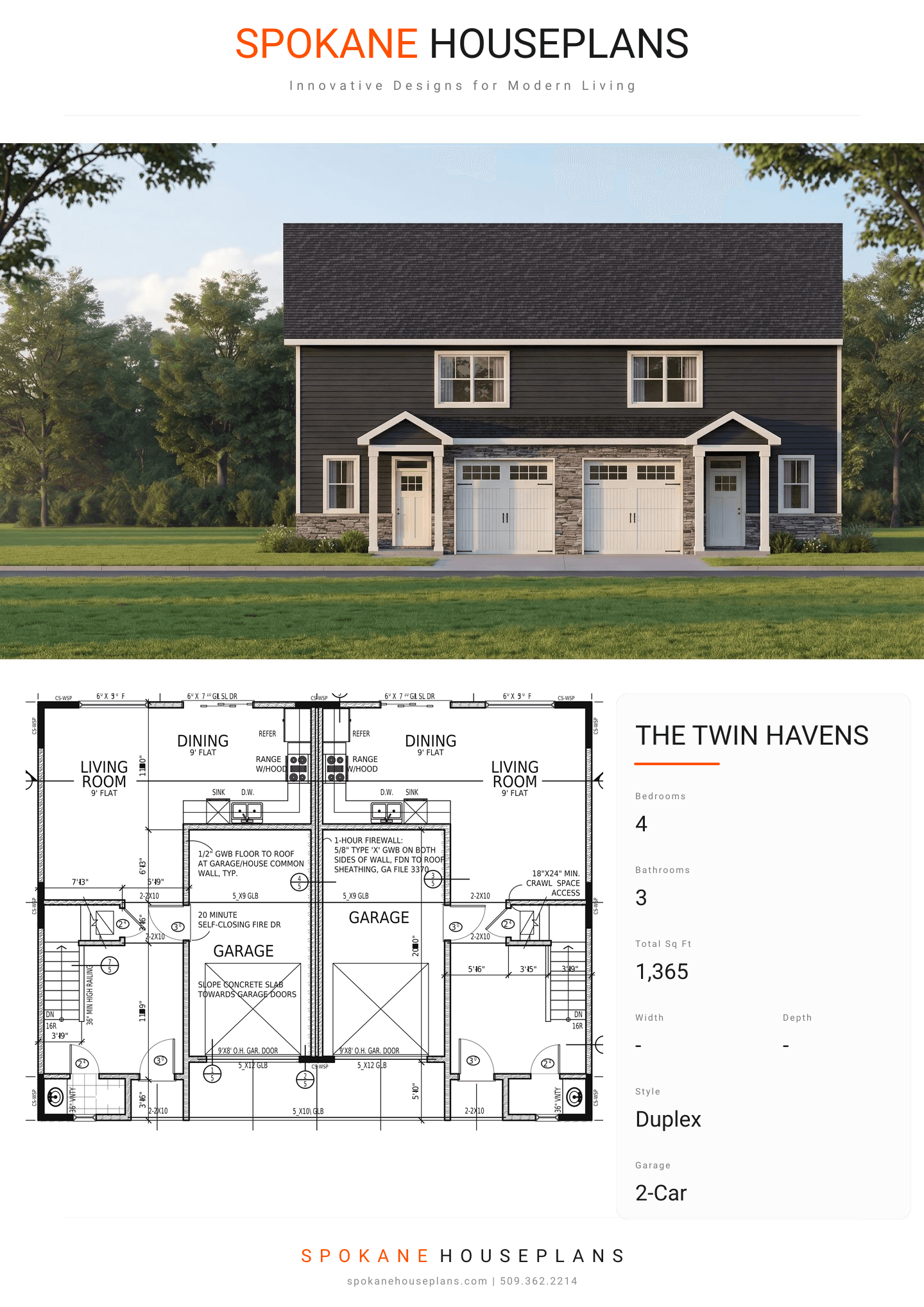 THE TWIN HAVENS plan flyer