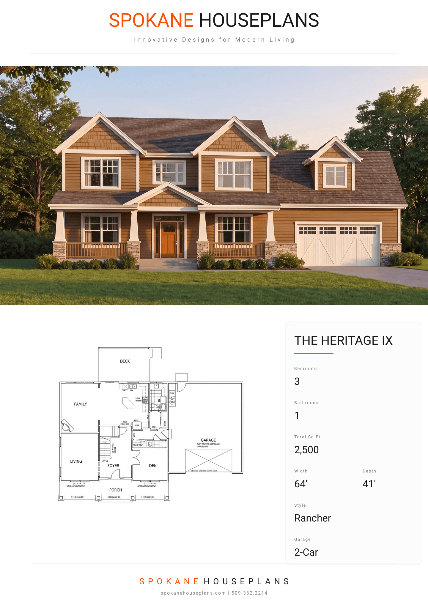 THE HERITAGE IX plan flyer