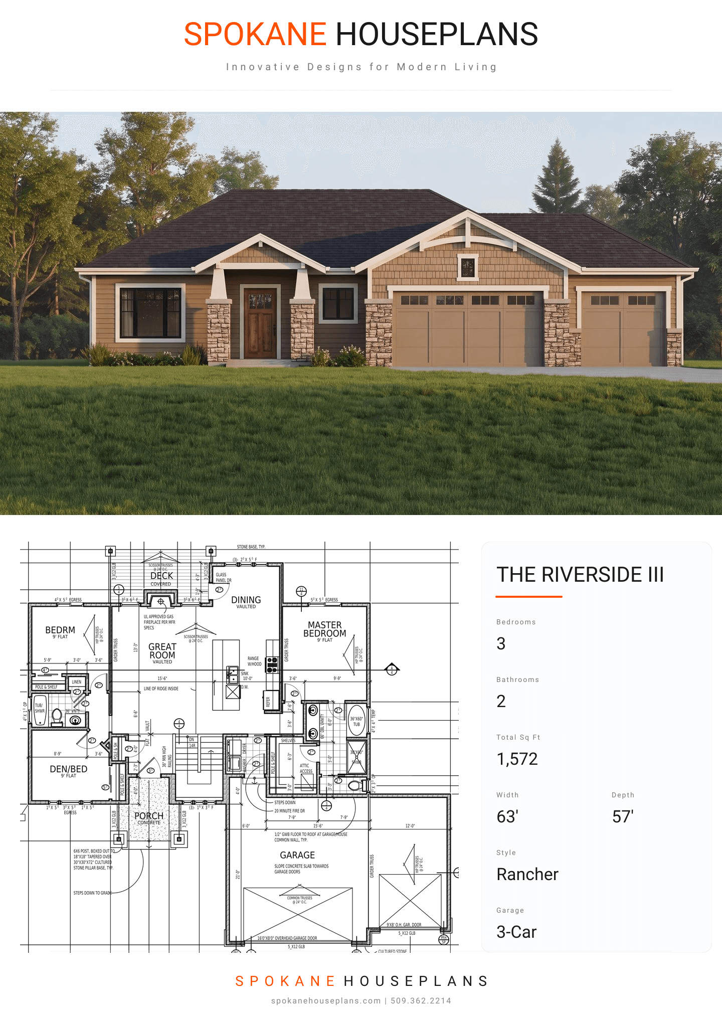 THE RIVERSIDE III plan flyer