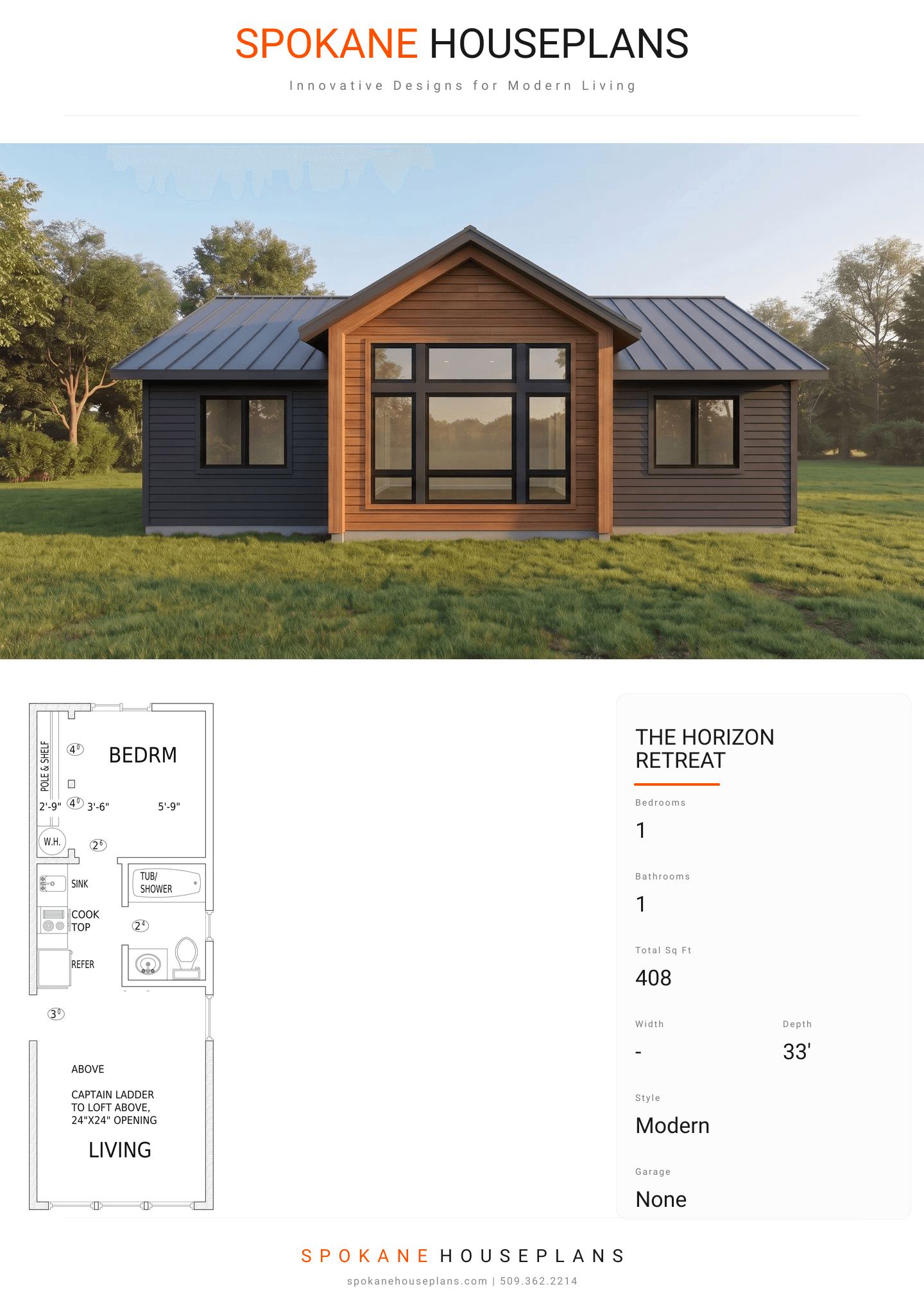 THE HORIZON RETREAT plan flyer