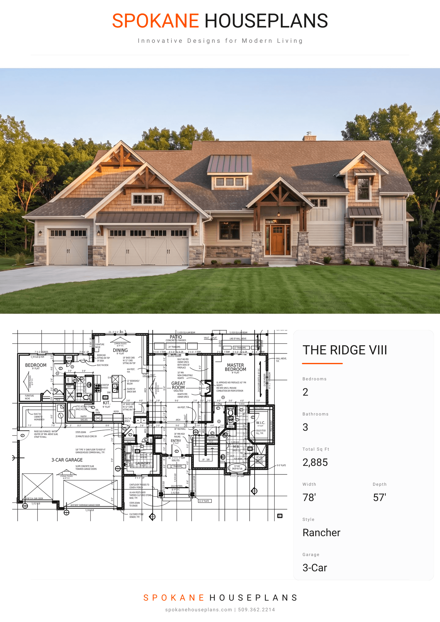 THE RIDGE VIII plan flyer