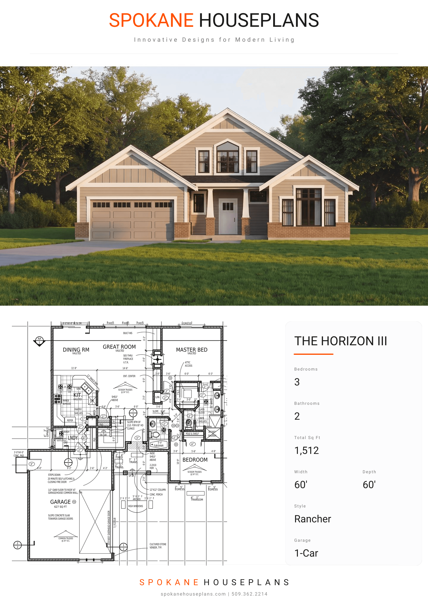 THE HORIZON III plan flyer