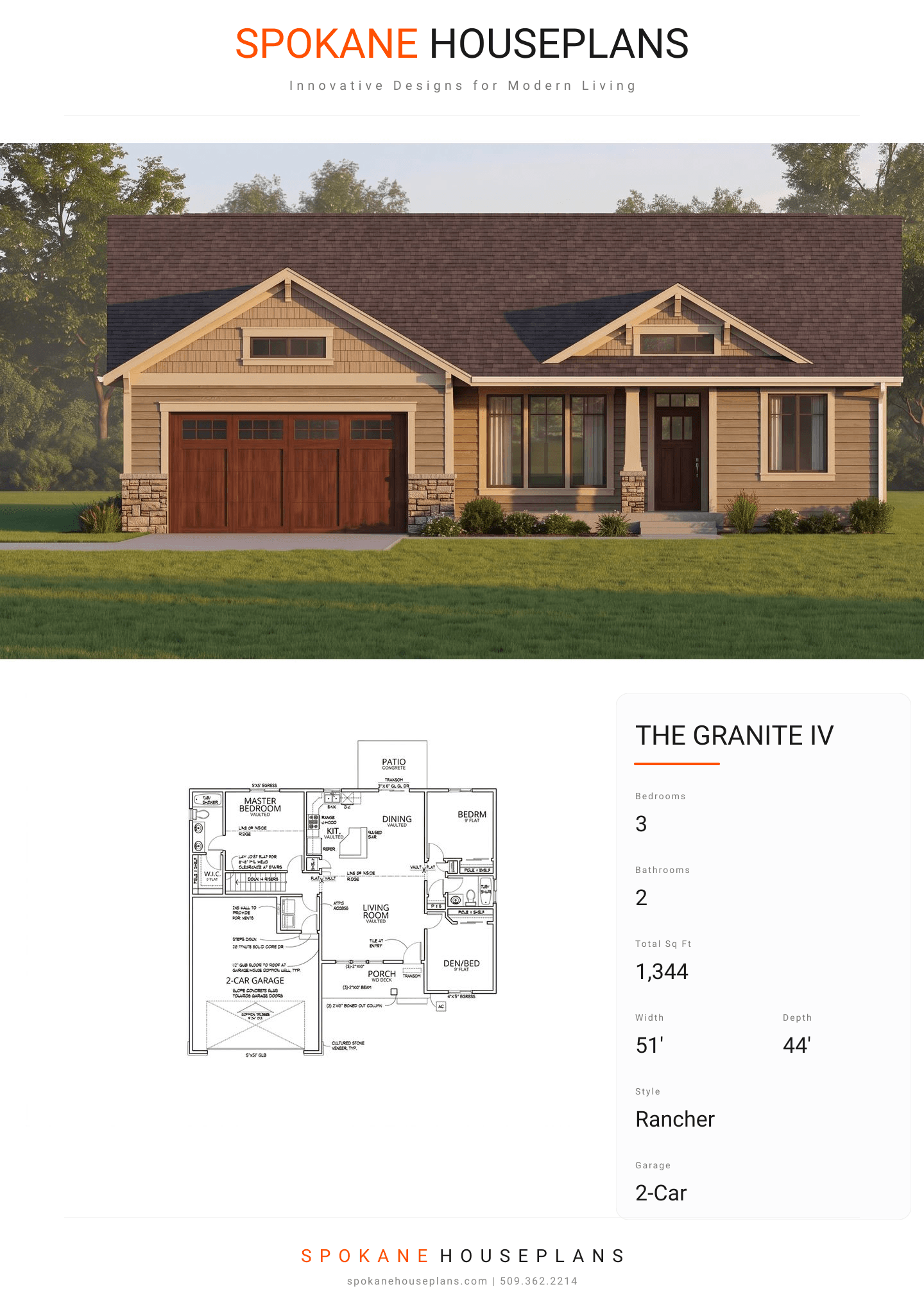 THE GRANITE IV plan flyer