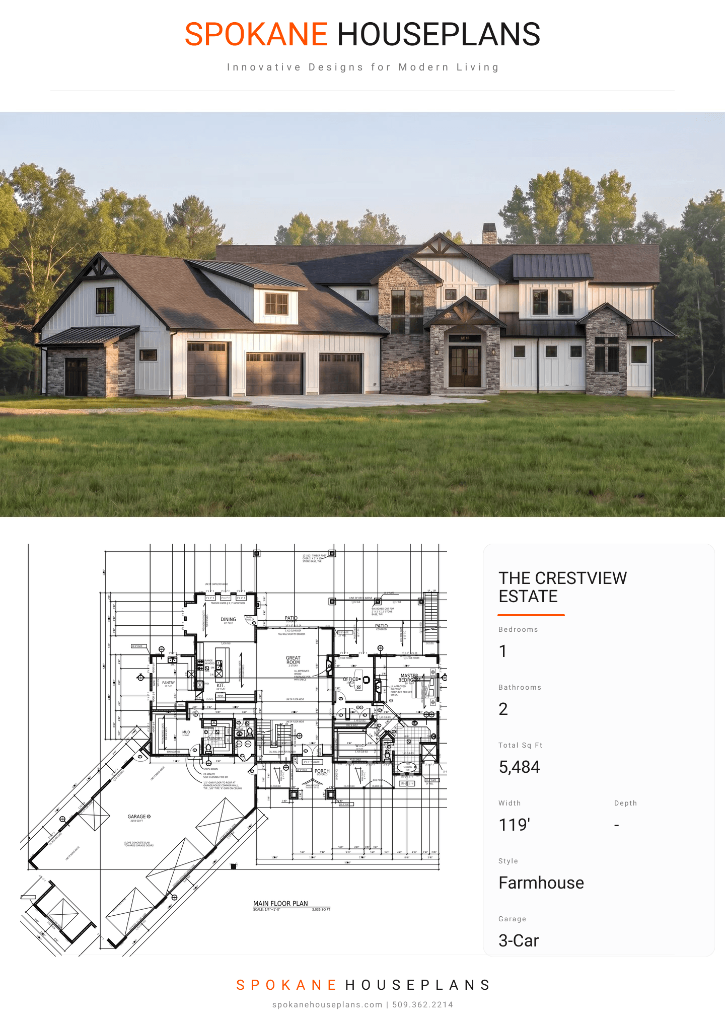 THE CRESTVIEW ESTATE plan flyer