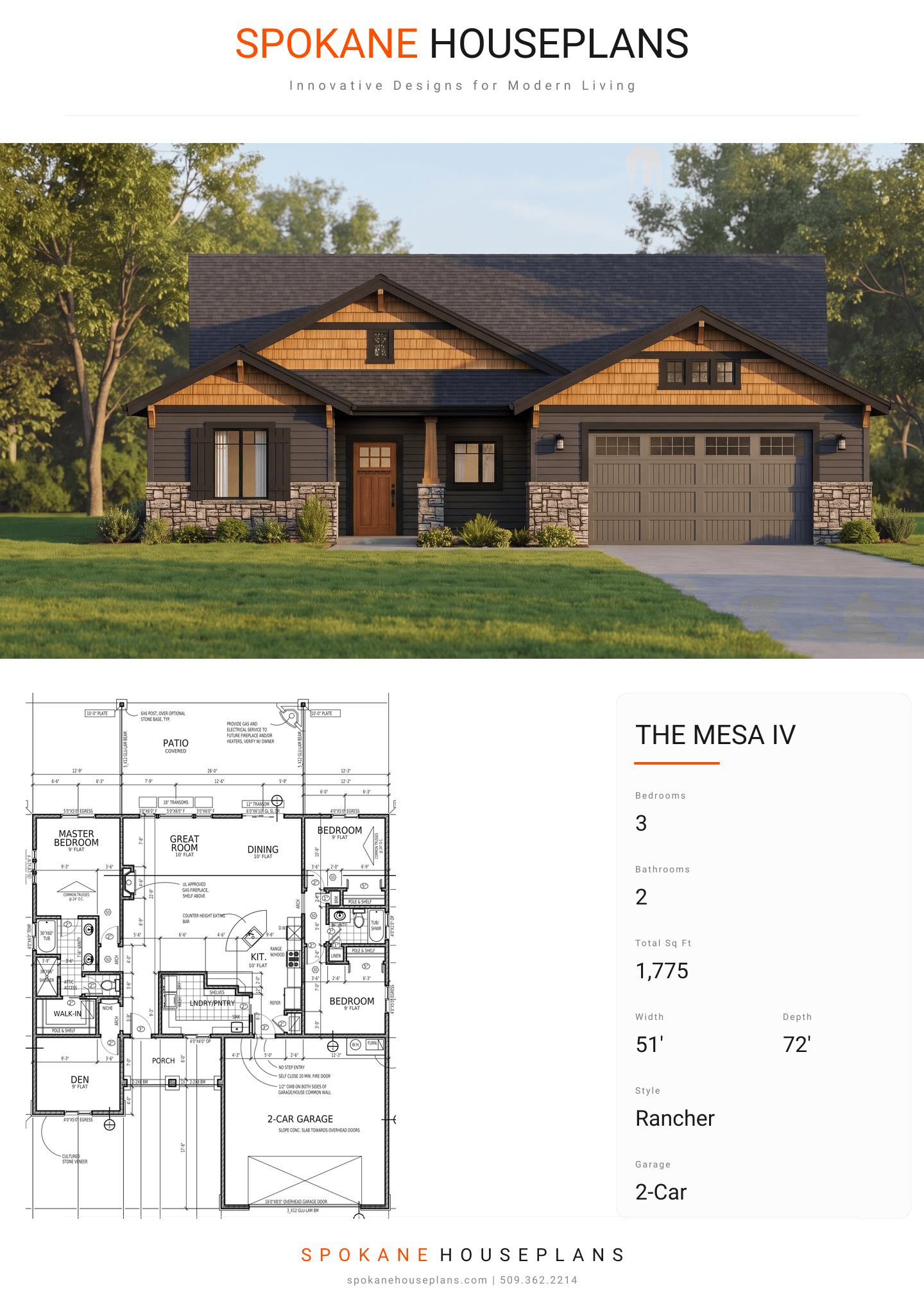 THE MESA IV plan flyer