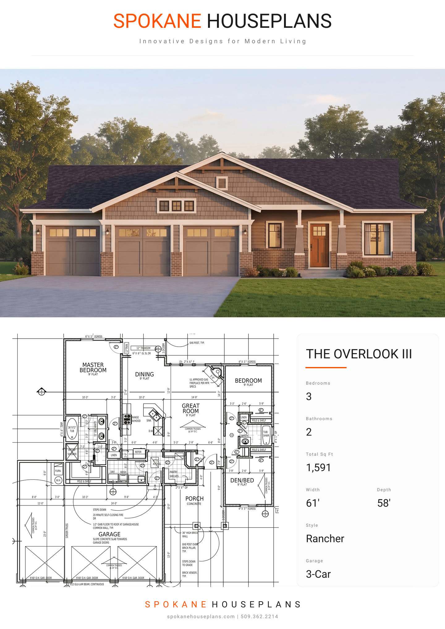 THE OVERLOOK III plan flyer
