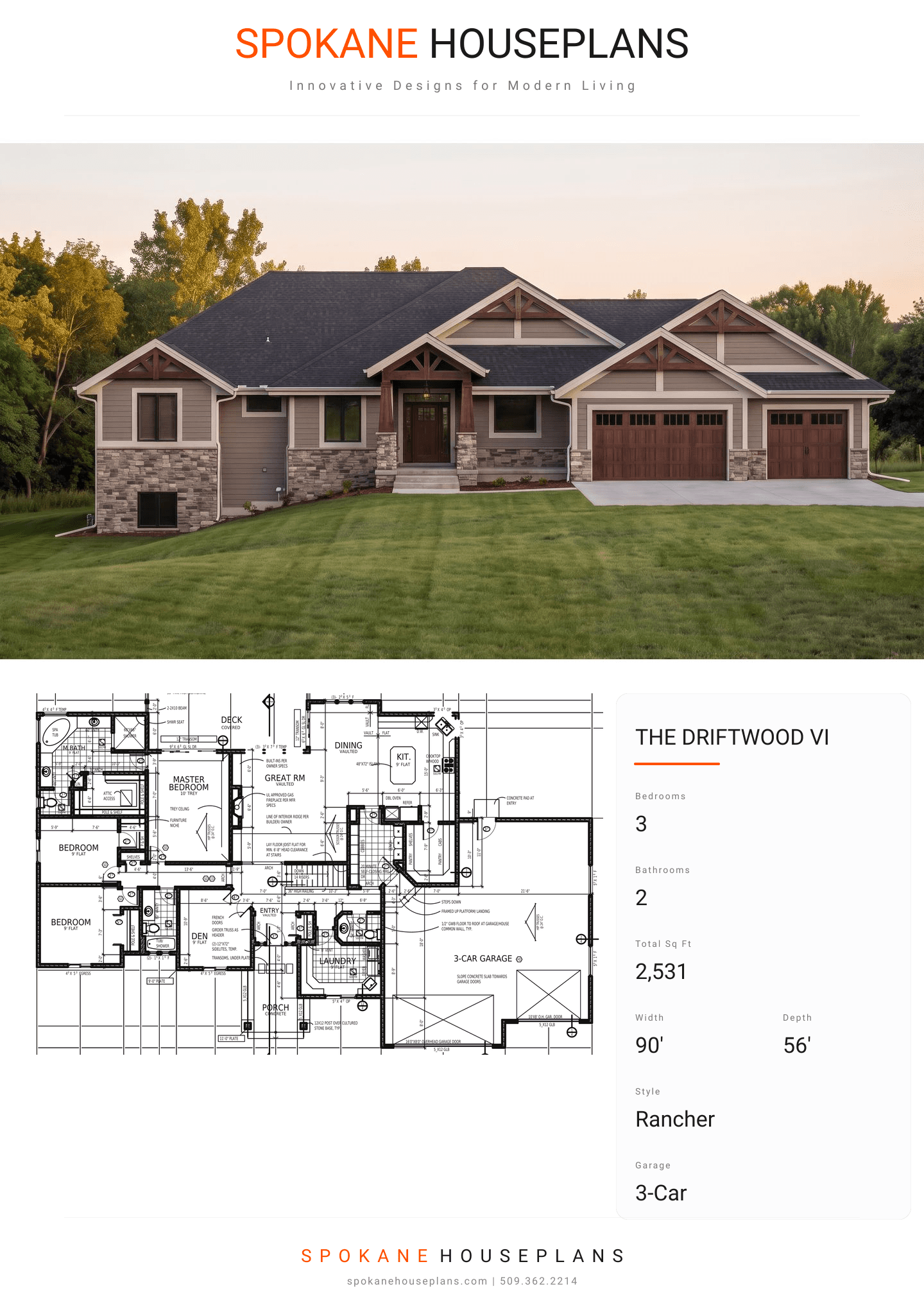 THE DRIFTWOOD VI plan flyer
