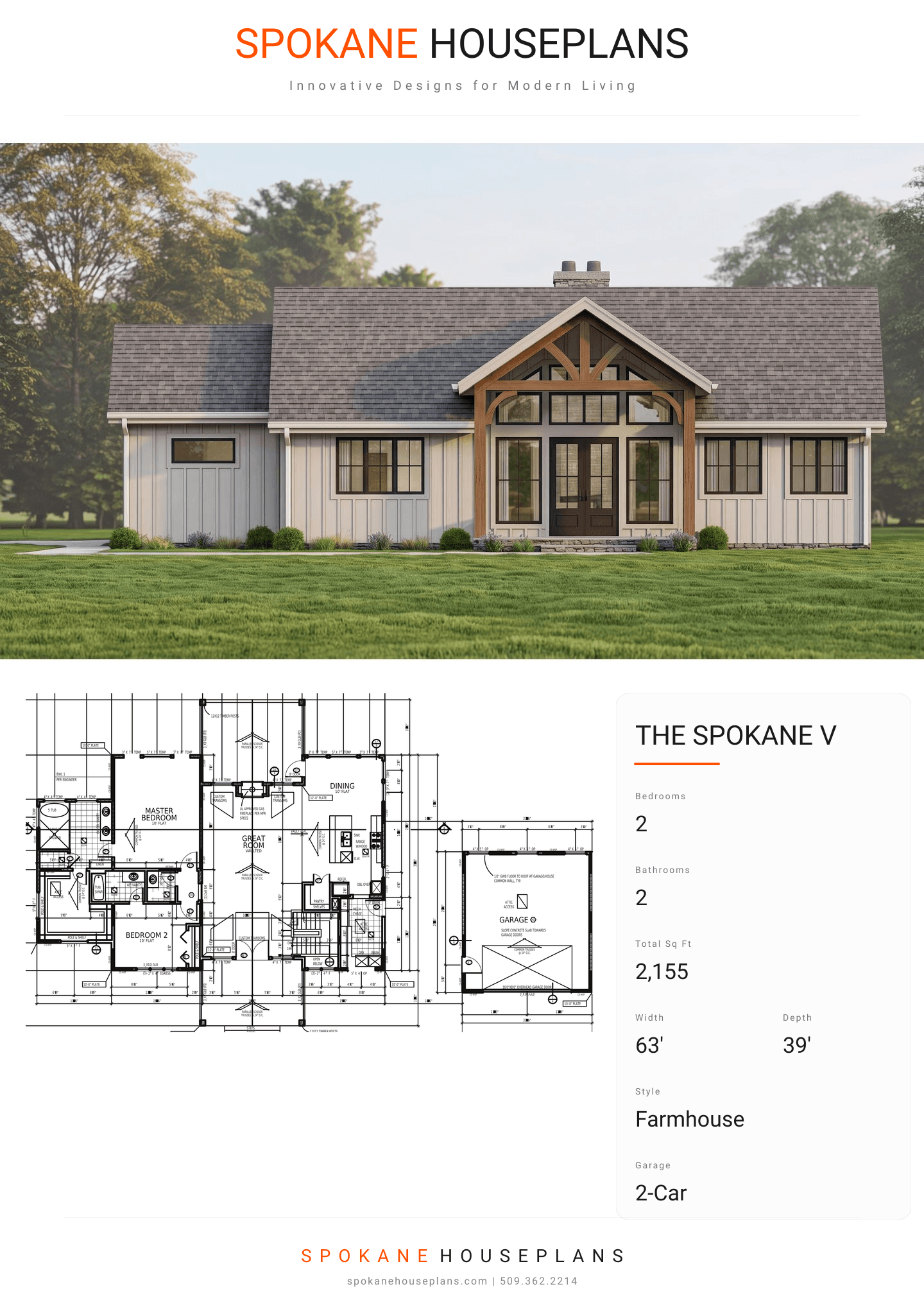 THE SPOKANE V plan flyer