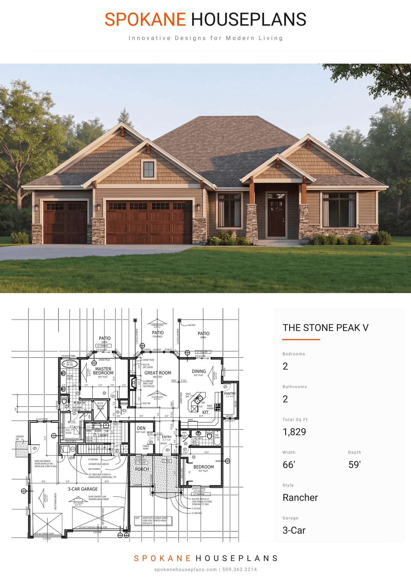 THE STONE PEAK V plan flyer