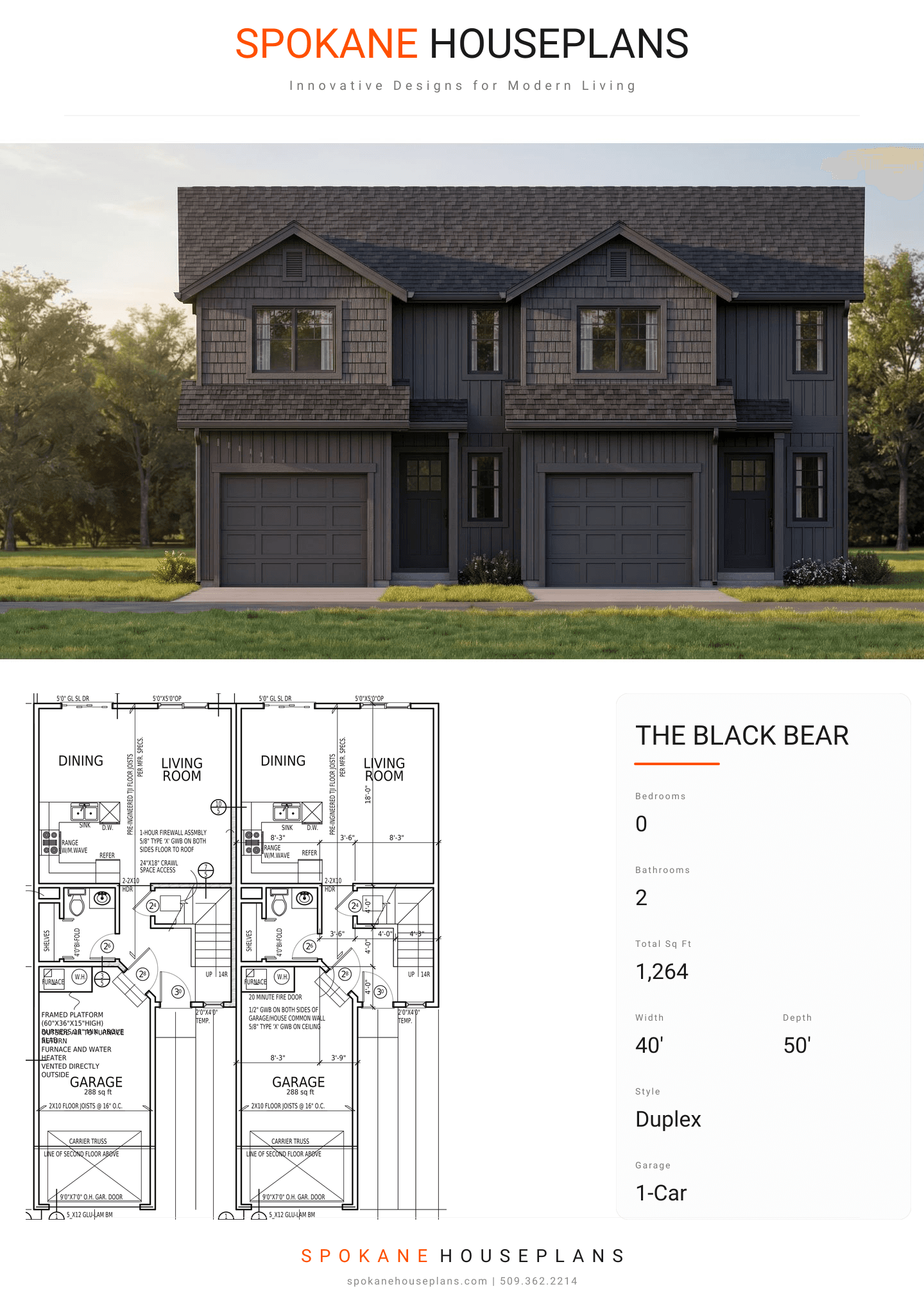 THE BLACK BEAR plan flyer