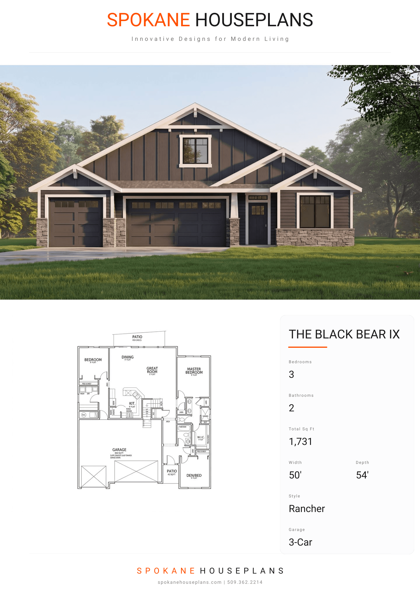 THE BLACK BEAR IX plan flyer