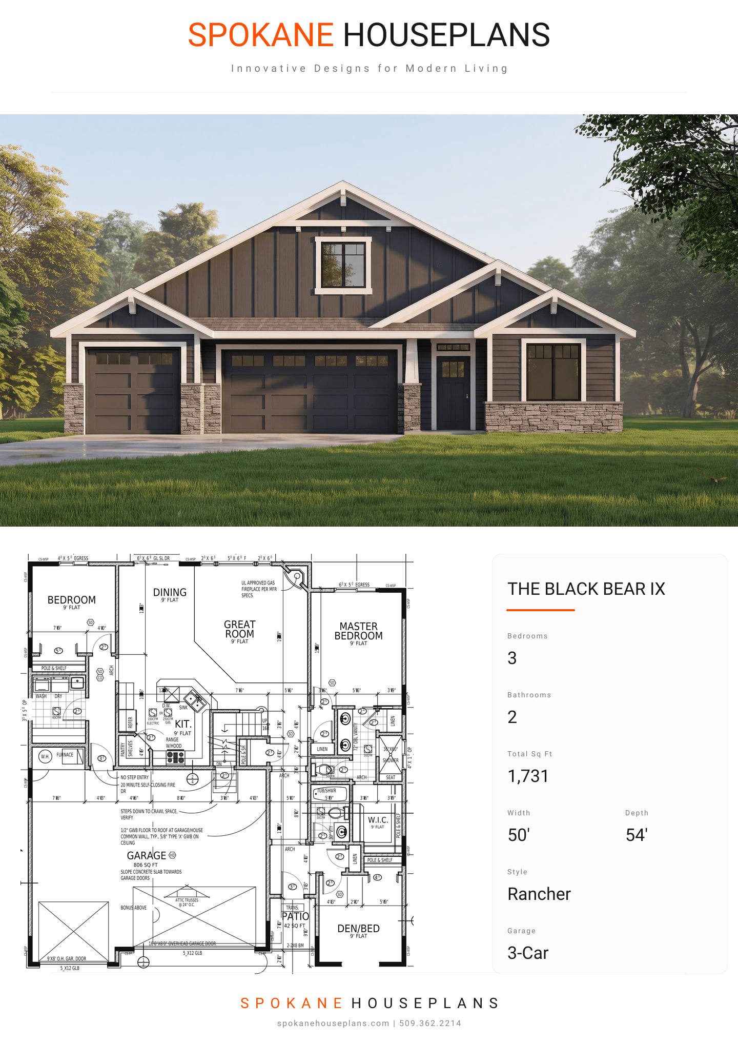 THE BLACK BEAR IX plan flyer