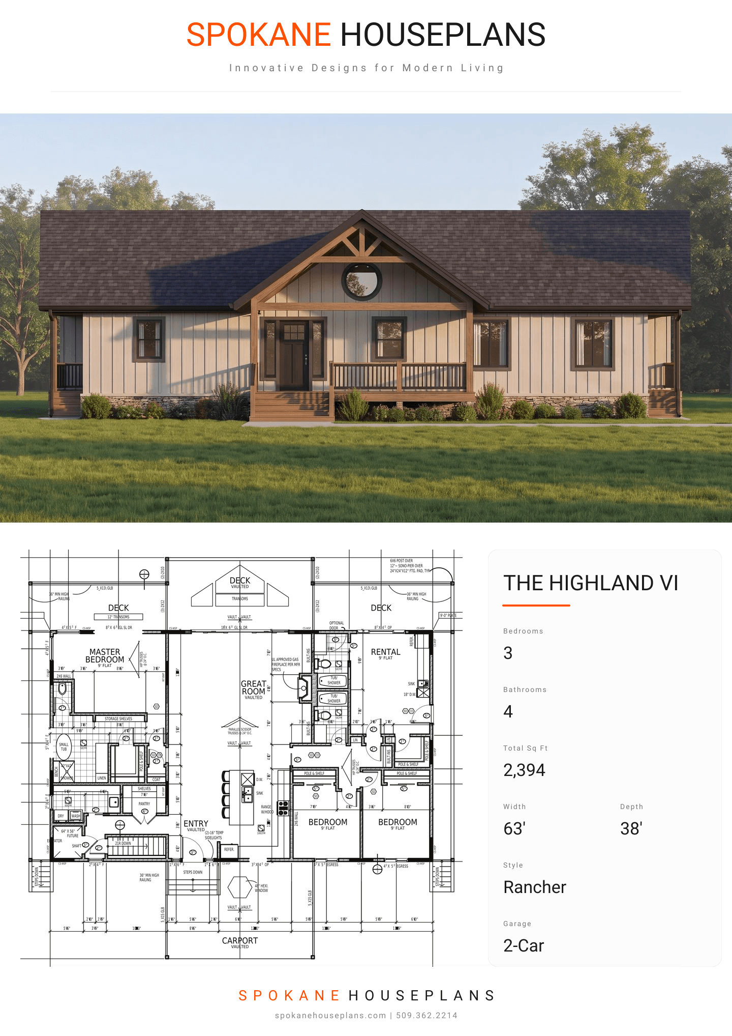THE HIGHLAND VI plan flyer